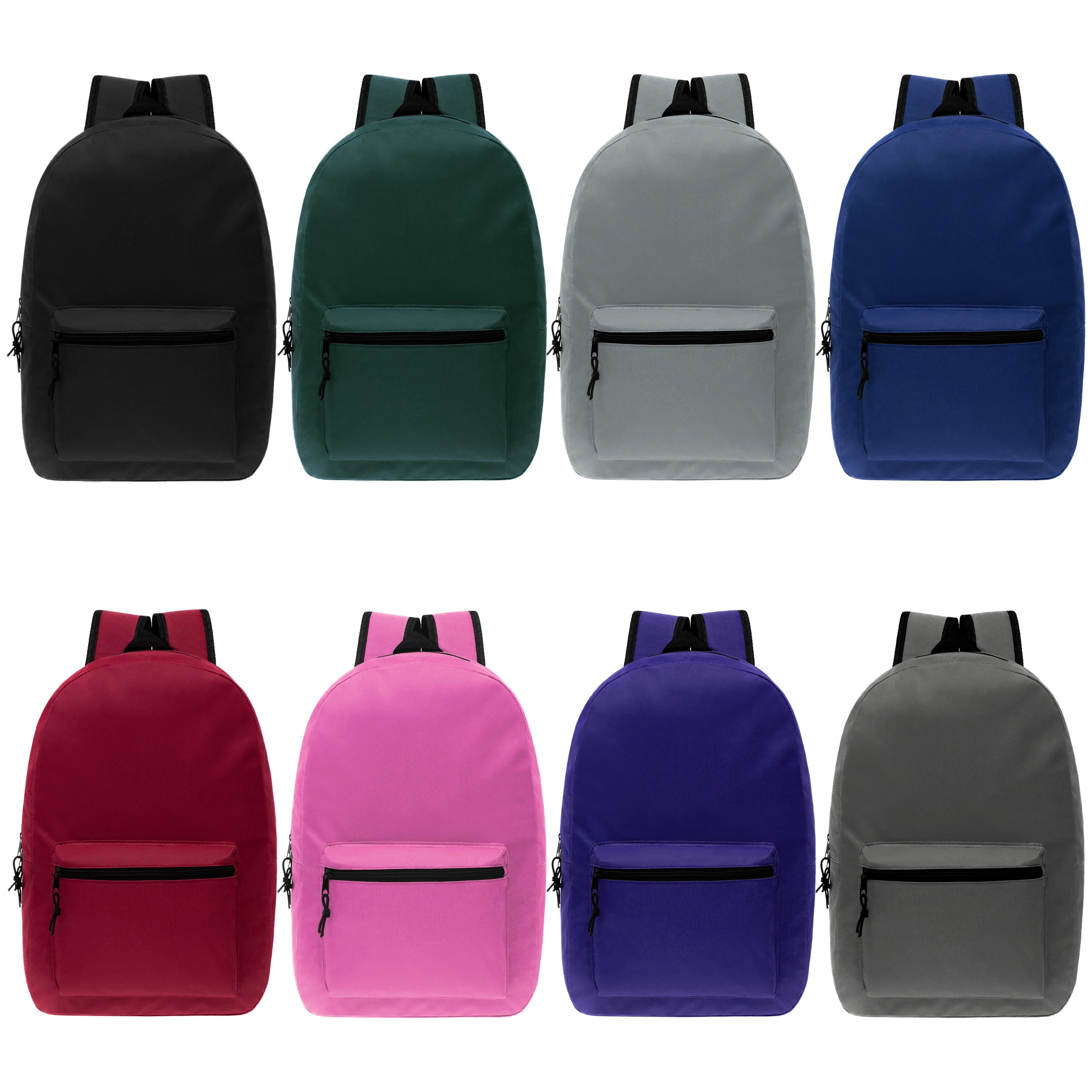 15 inches School Backpacks for Kids In Assorted Colors Bulk School Supplies Kit Case Of 12