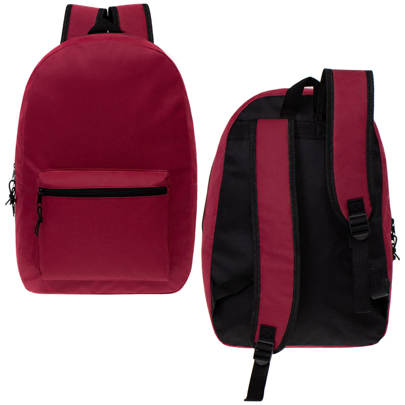 18 Piece Wholesale Basic School Supply Kit With 17" Backpack - Bulk Case of 12 Backpacks and Kits