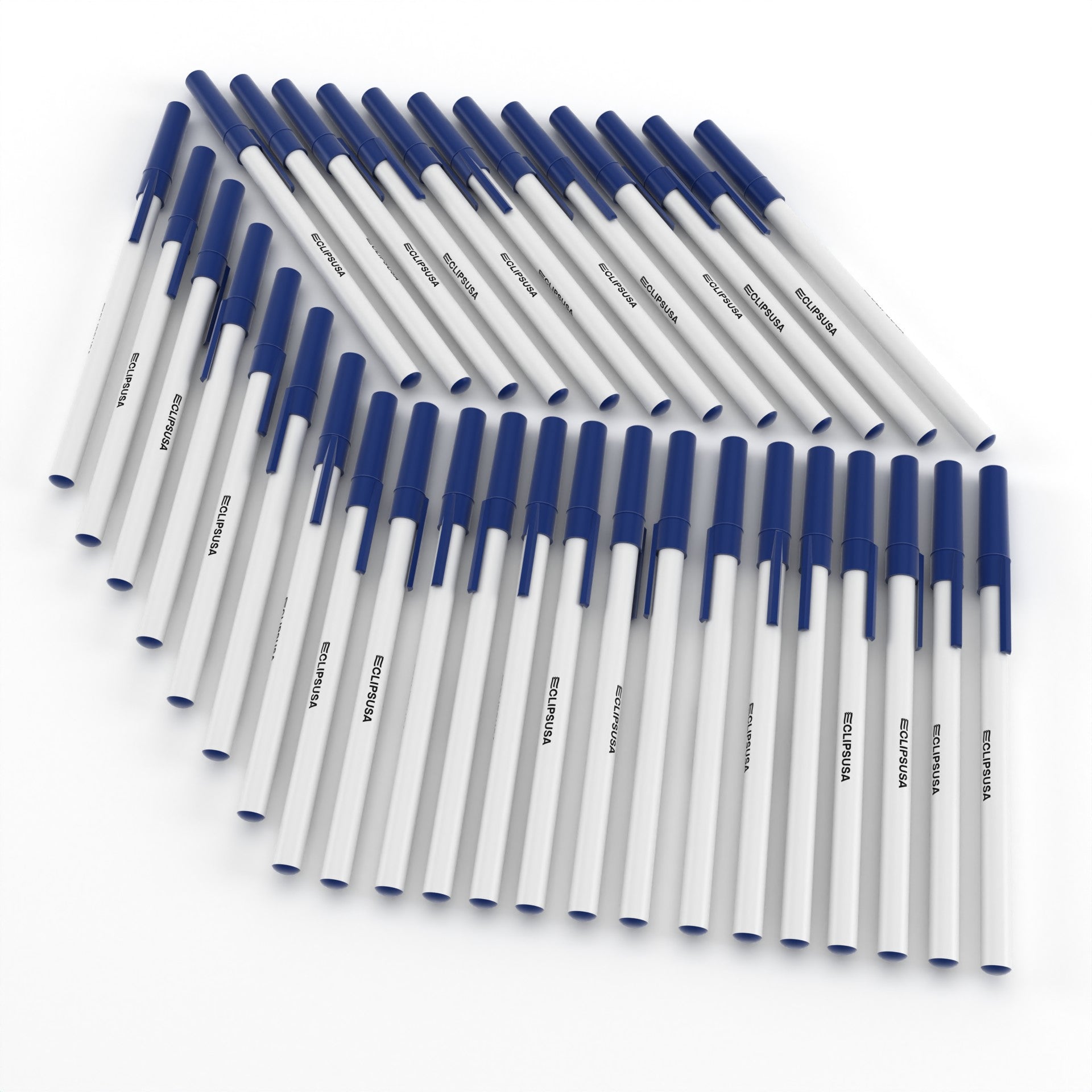 Wholesale Blue Stick Pens with Removable Cap - Bulk Case of 576 Blue Pens