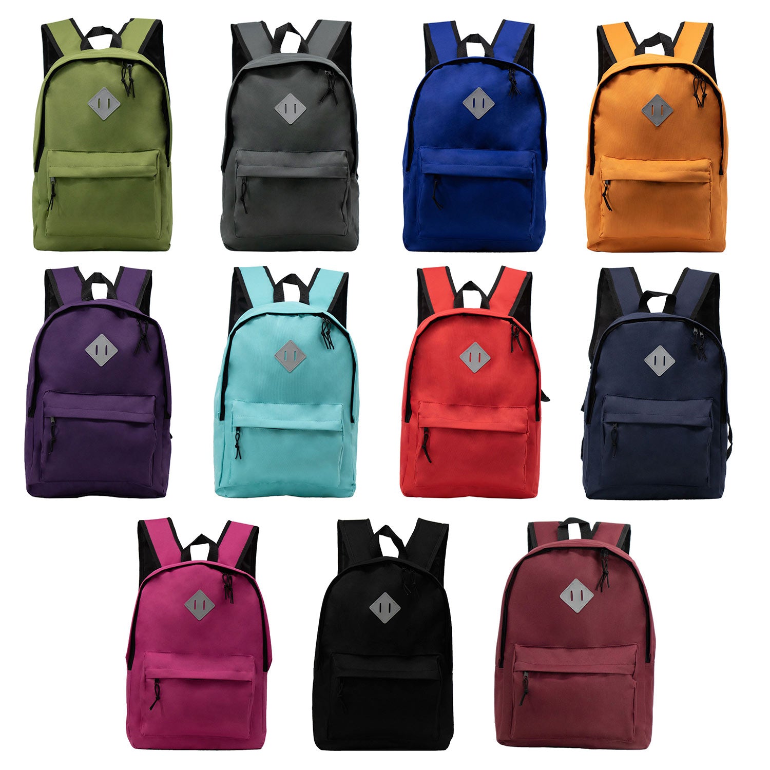 Bulk Case of 12 Backpacks and 12 Hygiene / Toiletries Kit - Wholesale Care Package - Disaster Relief Kit, Homeless, Charity