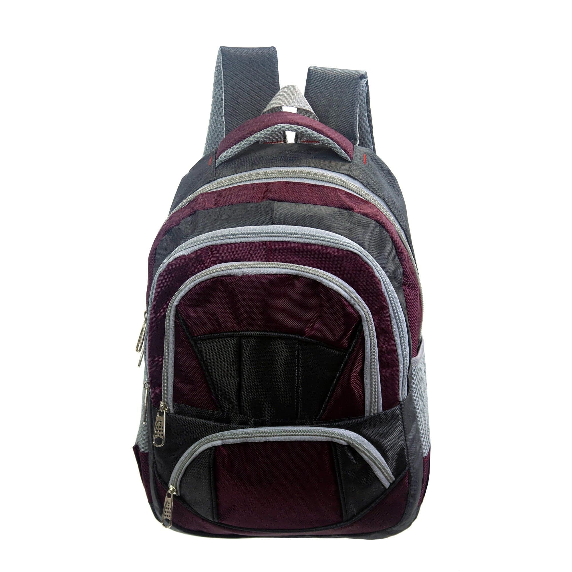 16" Premium Padded Wholesale Backpacks in 6 Assorted Colors - Bulk Case of 24 Bookbags