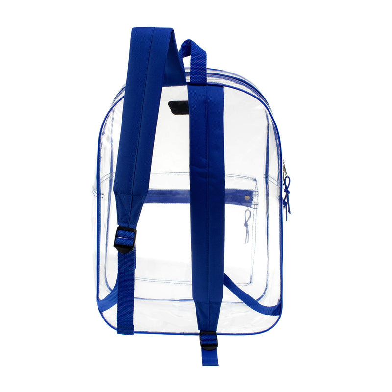 17" Transparent Wholesale Backpack in Assorted Color - Bulk Case of 24