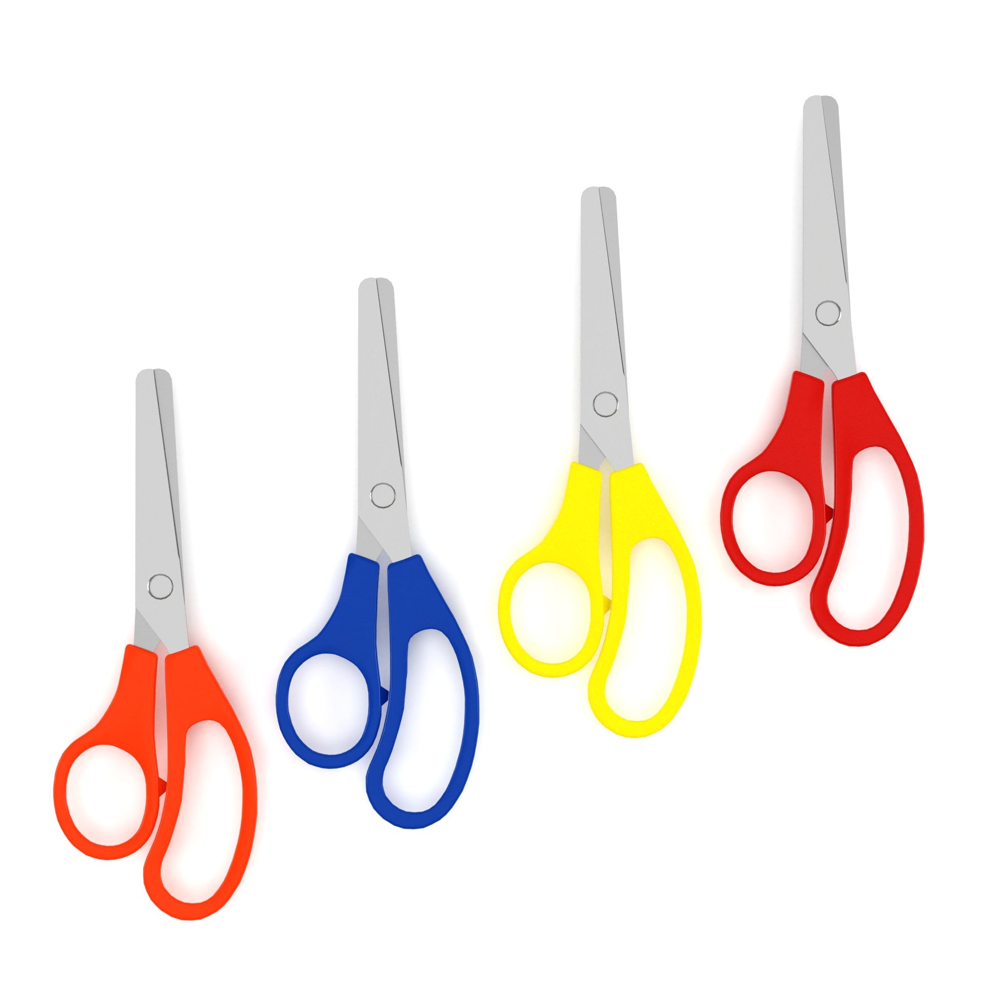 Kids Scissors: 5", Safe for School, (Assorted Color), Blunt Tip, Case of 500 Scissors