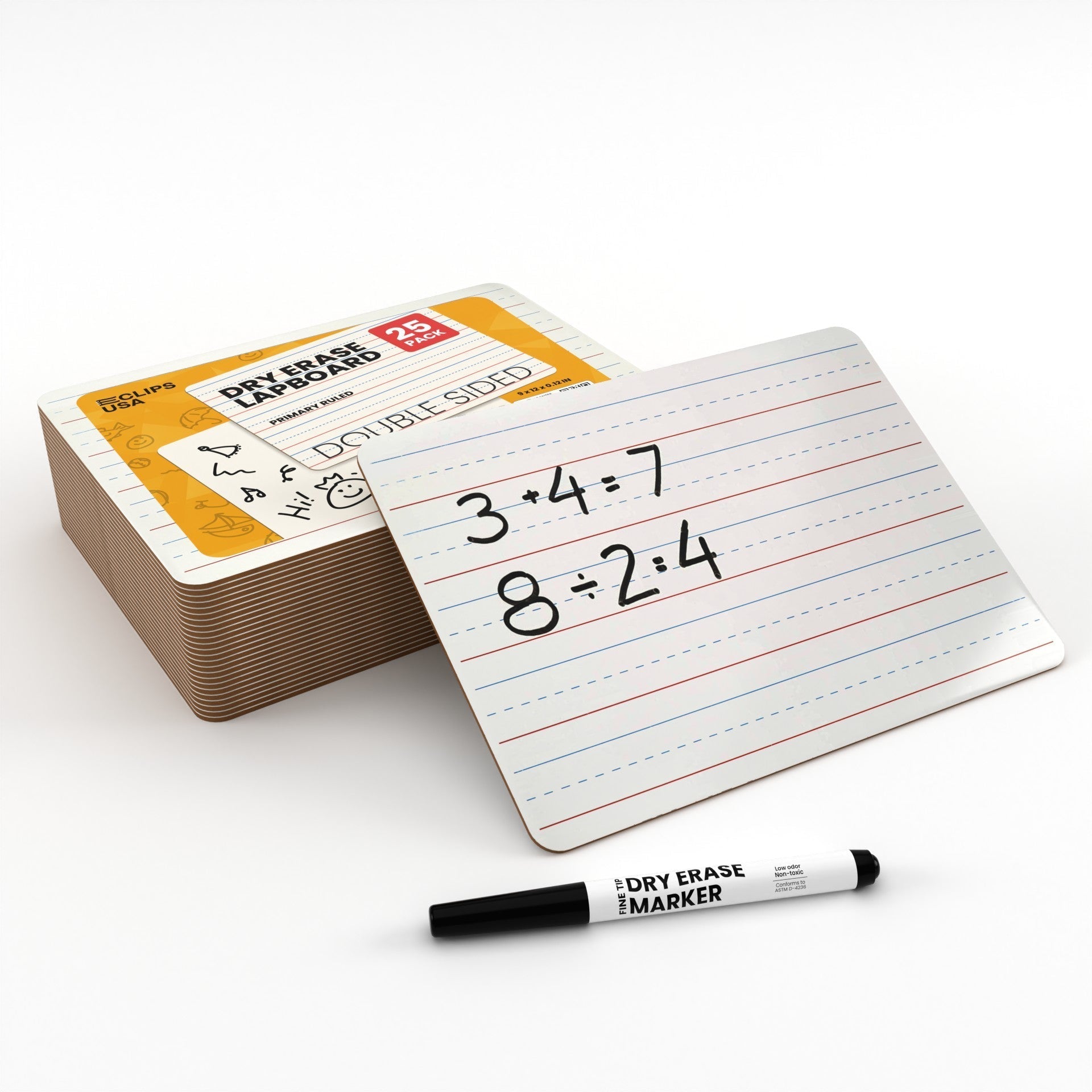 Dry Erase Board - 9 x 12 Inches, Primary Ruled