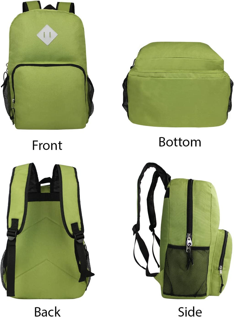 50 Piece Wholesale Deluxe School Supply Kit With 17" Backpack - Bulk Case of 12 Backpacks and Kits