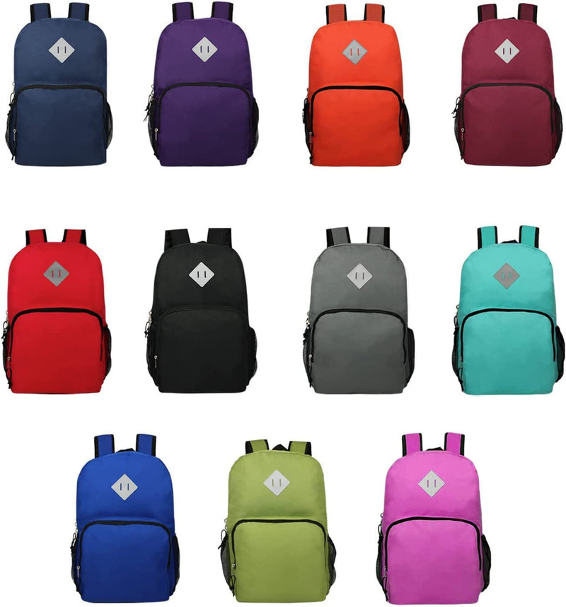 50 Piece Wholesale Deluxe School Supply Kit With 17" Backpack - Bulk Case of 12 Backpacks and Kits