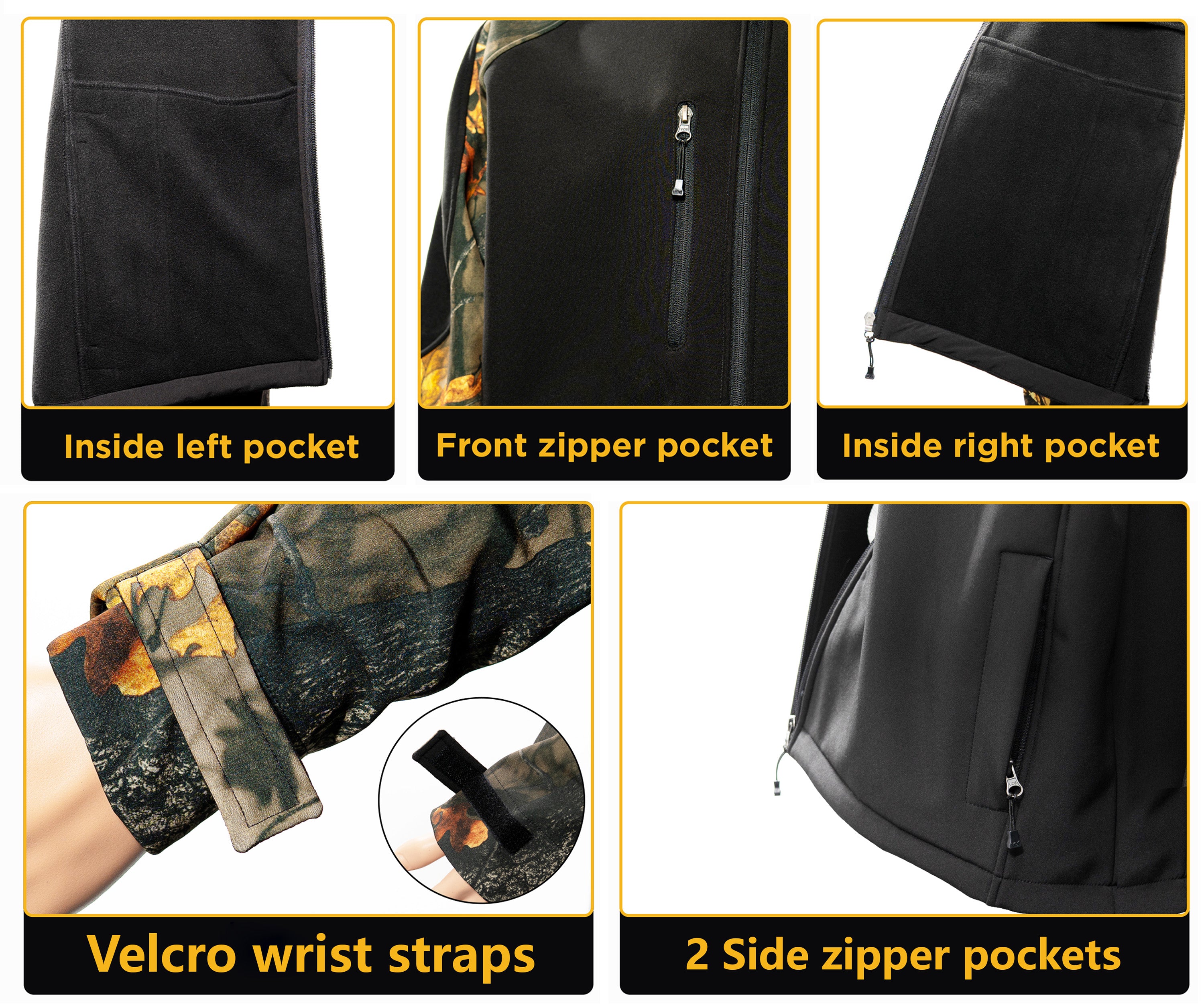 Men's Warm Winter Wholesale Coats in Camo & Sizes - Bulk Case of 12 Winter Jackets