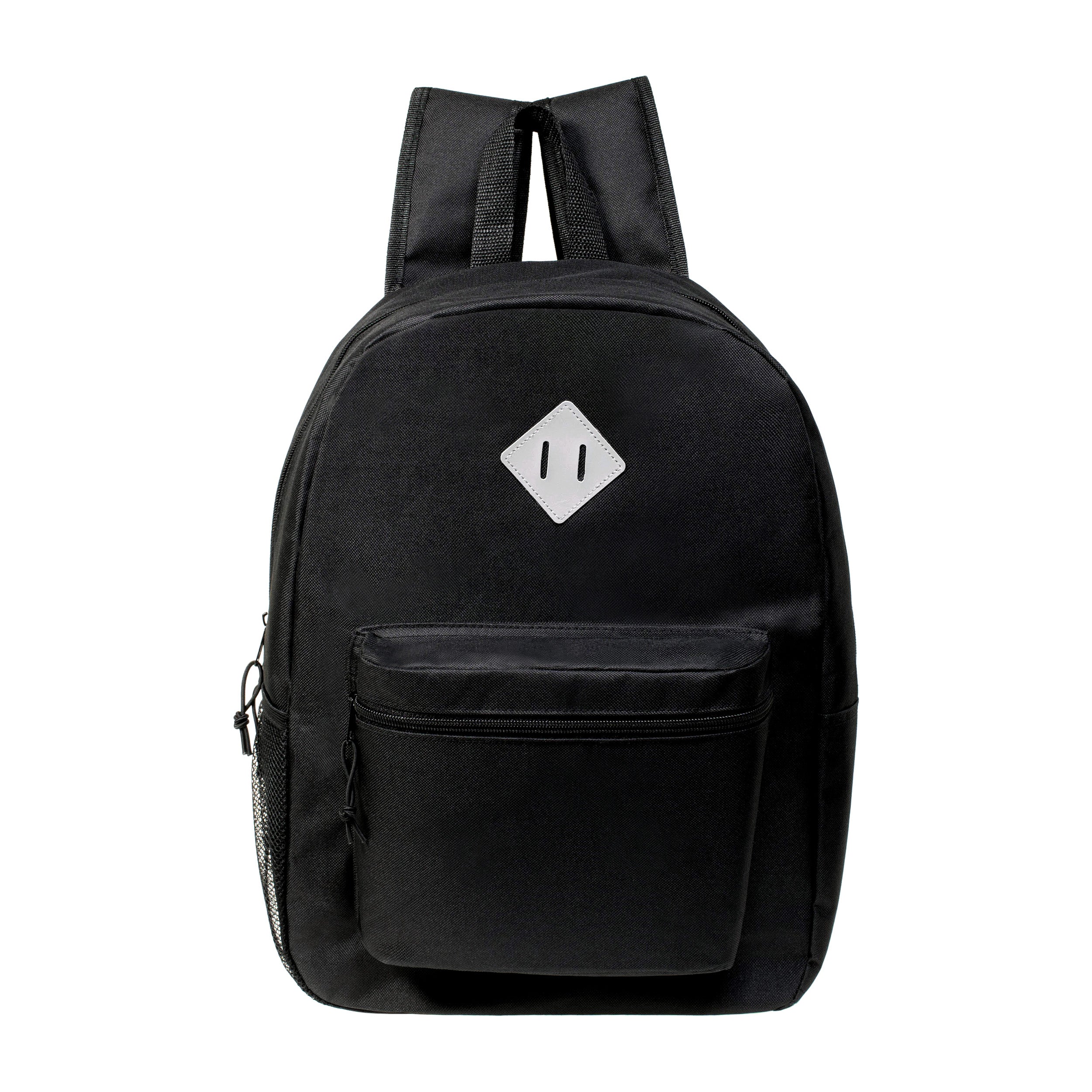 17" Deluxe Wholesale Backpack in Black Colors - Bulk Case of 24