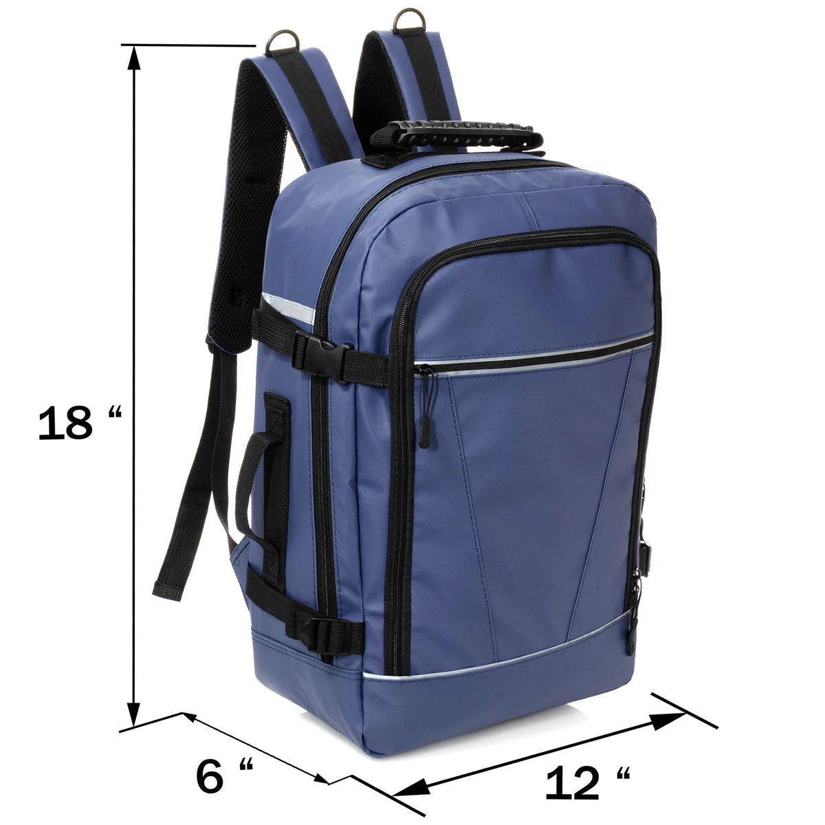 12 Deluxe 18" Travel Backpacks in 3 Colors & Your Choice of 12 Bulk Hygiene Kits - Wholesale Care Package: Homeless, Emergency, Charity
