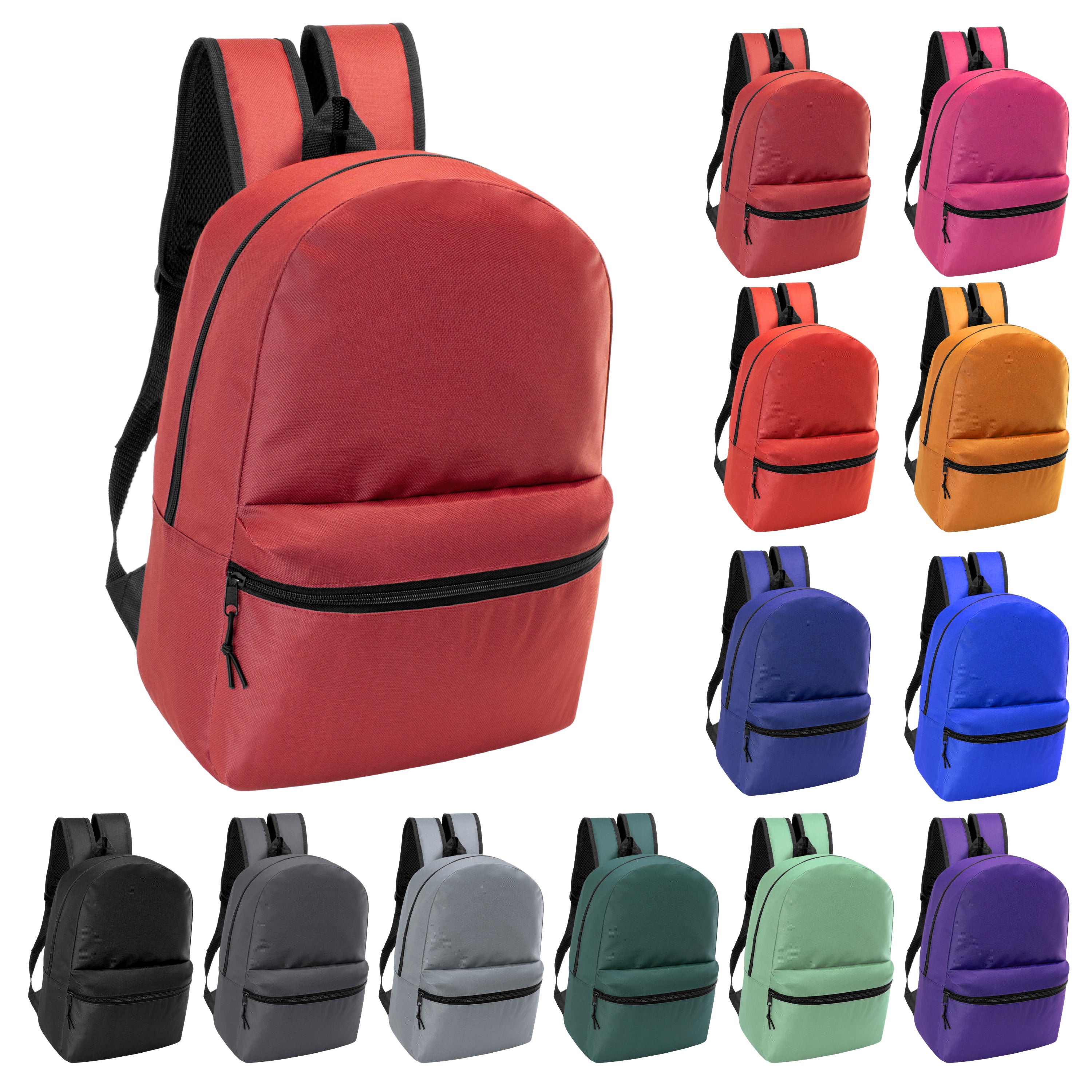 17" wholesale backpack in bulk cheap price