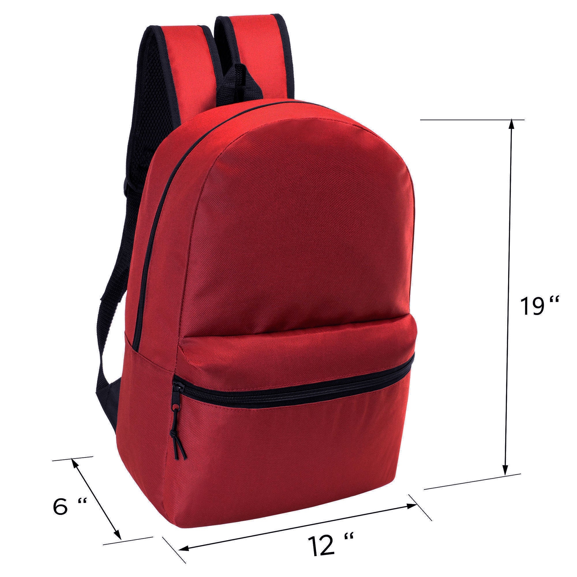 12 Basic 18.5" Backpacks in 6 Colors, 12 Winter Item Sets & Your Choice of 12 Bulk Hygiene Kits - Wholesale Homeless Care Package