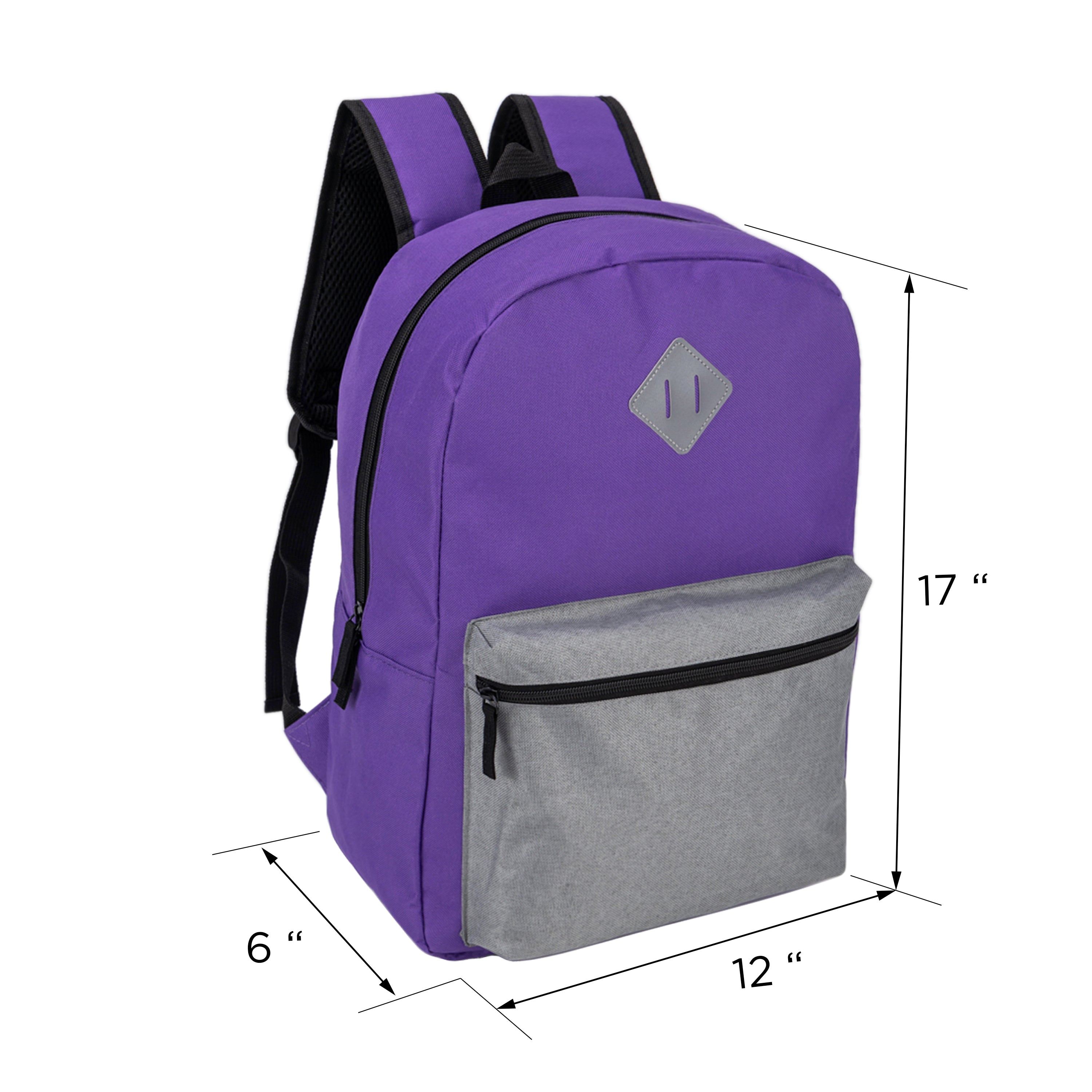 Wholesale 17" Diamond Patch Backpack with School Supply Kits Wholesale 17" Diamond Patch Backpack with School Supply Kits