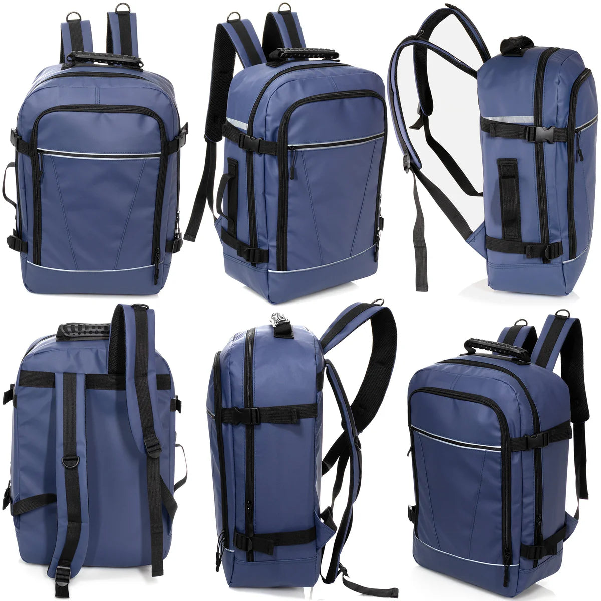 18" Deluxe Padded Back Wholesale Travel Backpack with an Organizer - Bulk Case of 12