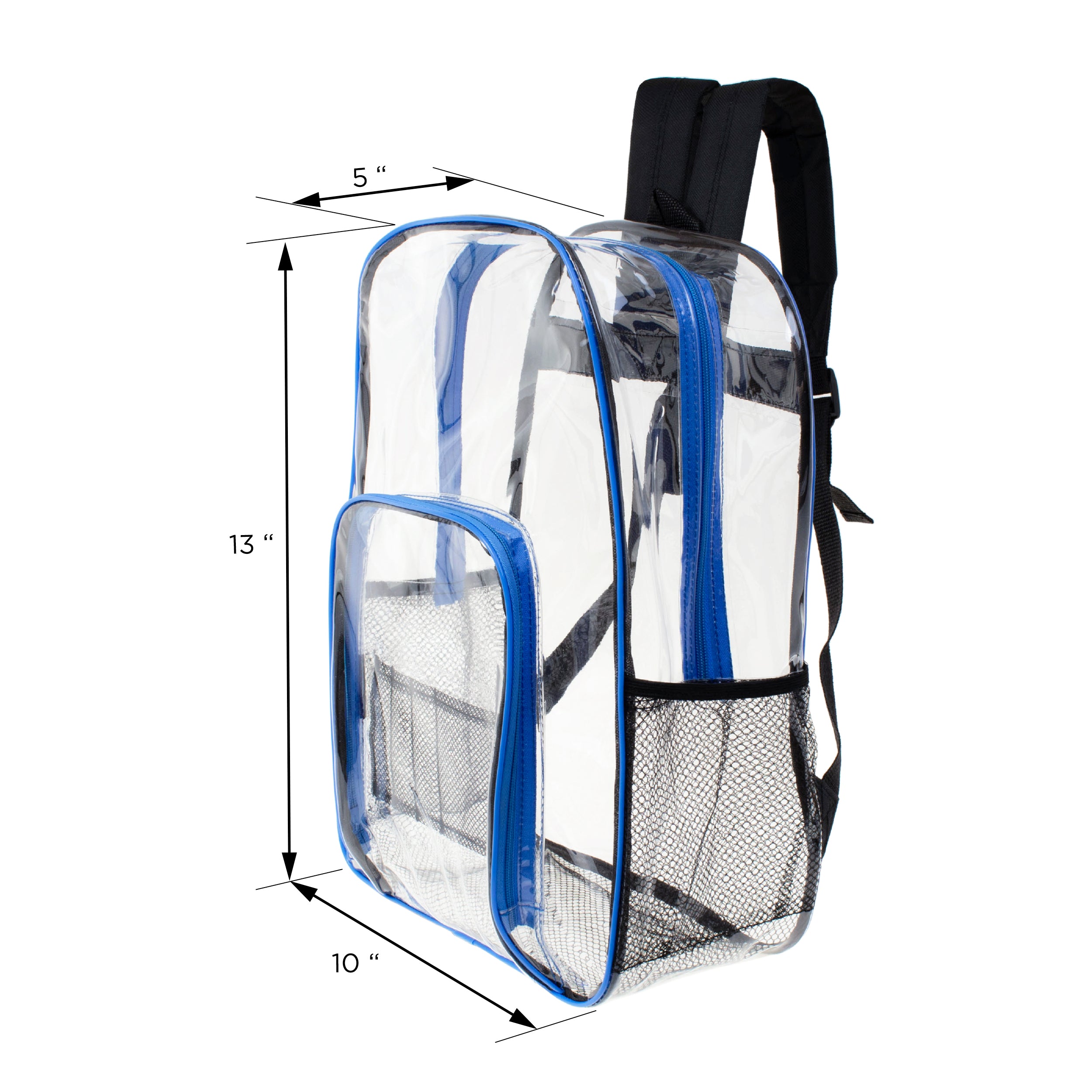 13'' Mini Clear Wholesale Backpacks in 5 Colors - Bulk Case of 24 Bookbags