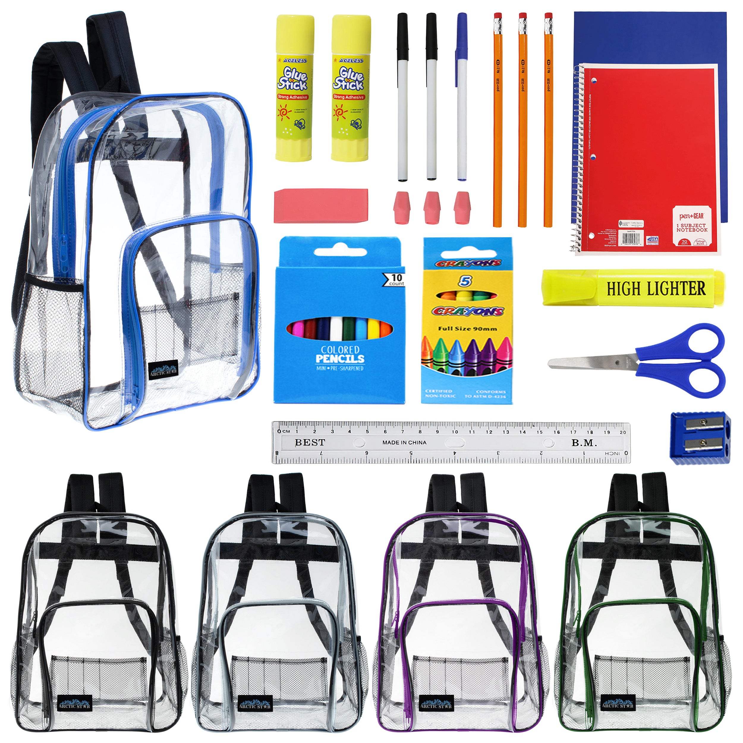 Wholesale clear backpacks hotsell