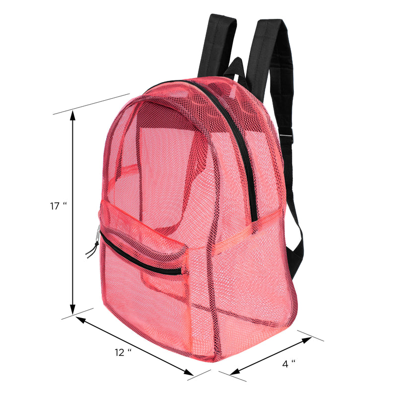 Mesh Wholesale Backpacks 6 Assorted Colors Case of 24 Bookbags