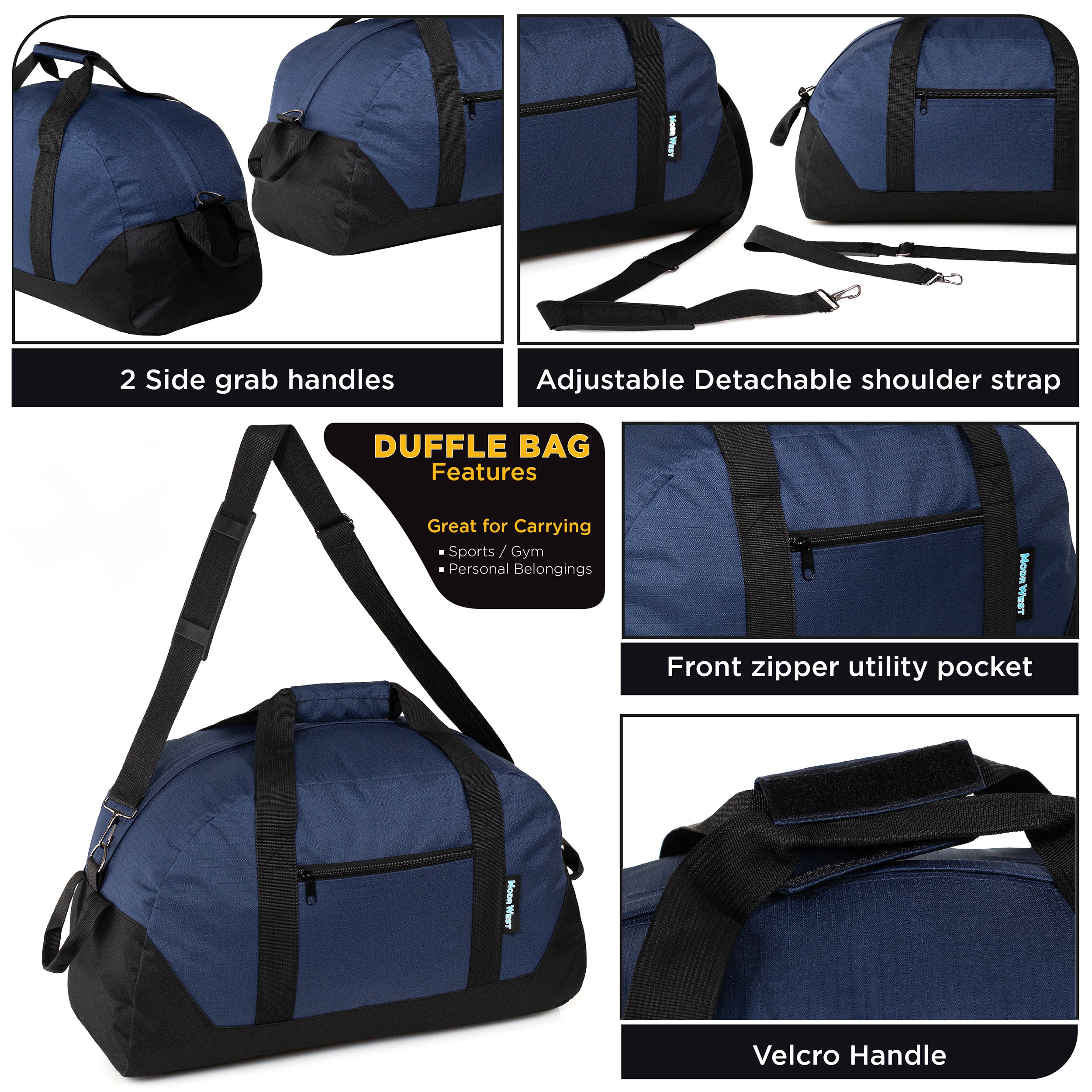 30" Wholesale Duffle Bag in 5 Assorted Colors - Bulk Case of 12
