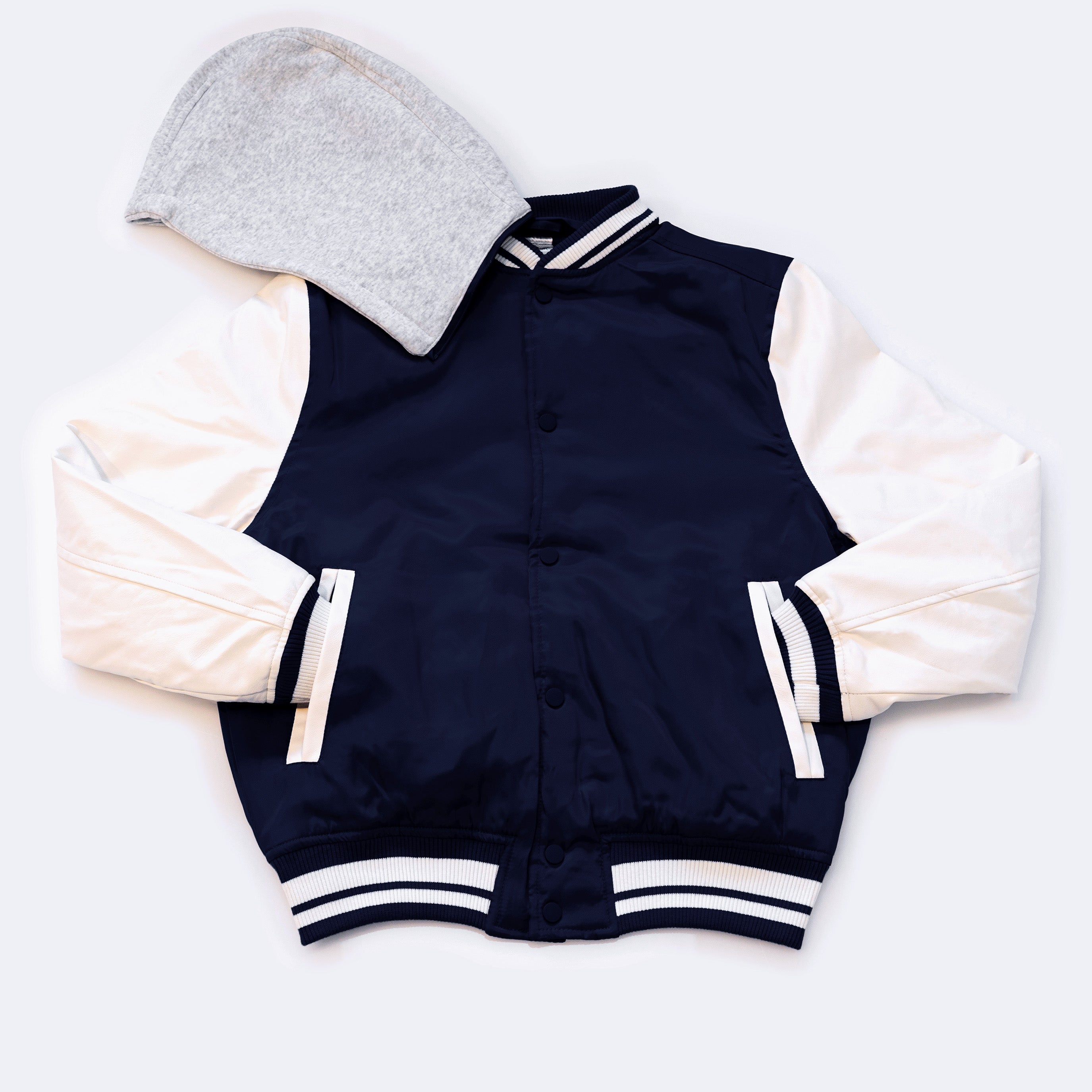 Wholesale Men’s Hooded Jackets - Navy/Black Colors & Assorted Sizes – Bulk Case of 12 Coats