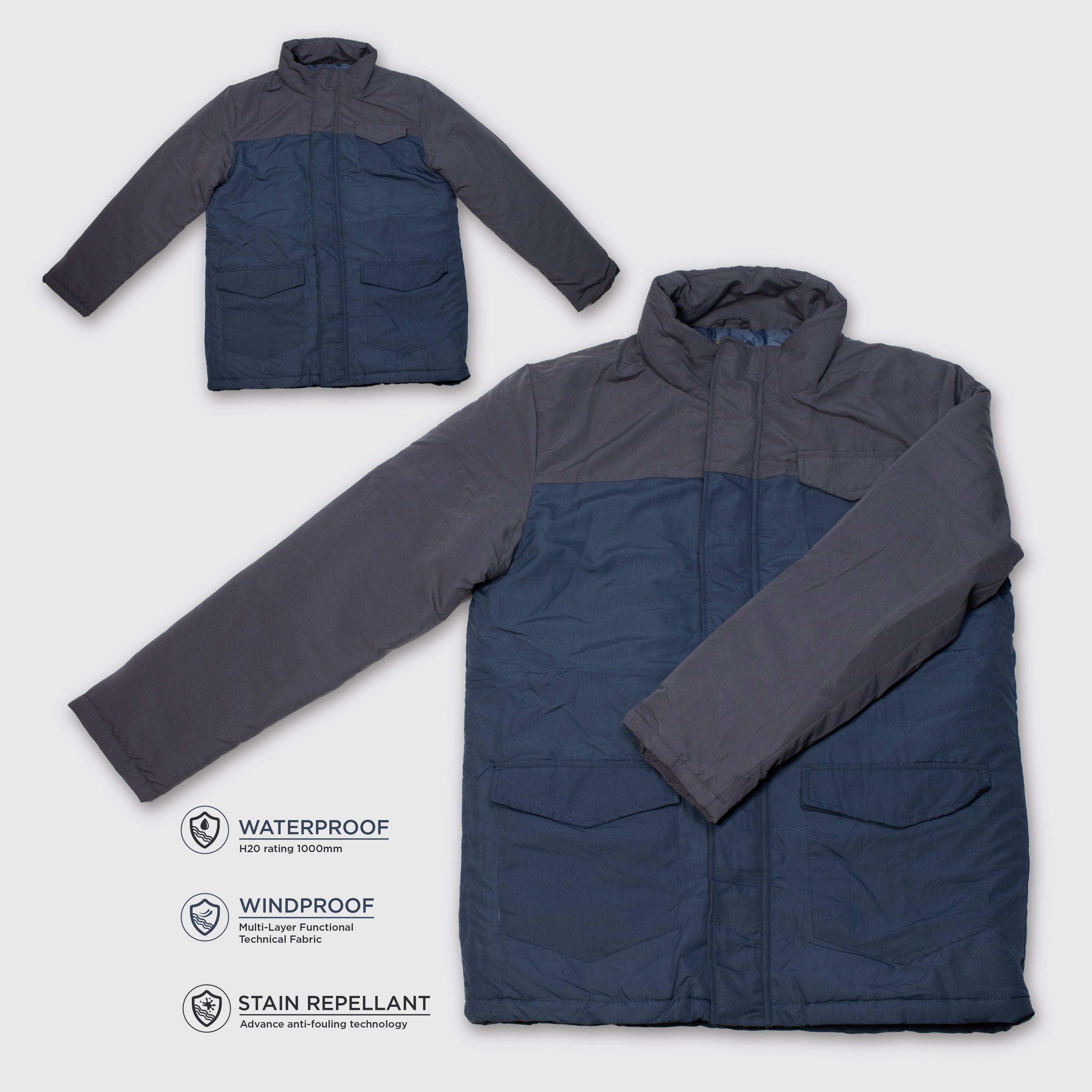 Men's Winter Coats in Assorted Sizes - Bulk Case of 24 Jackets