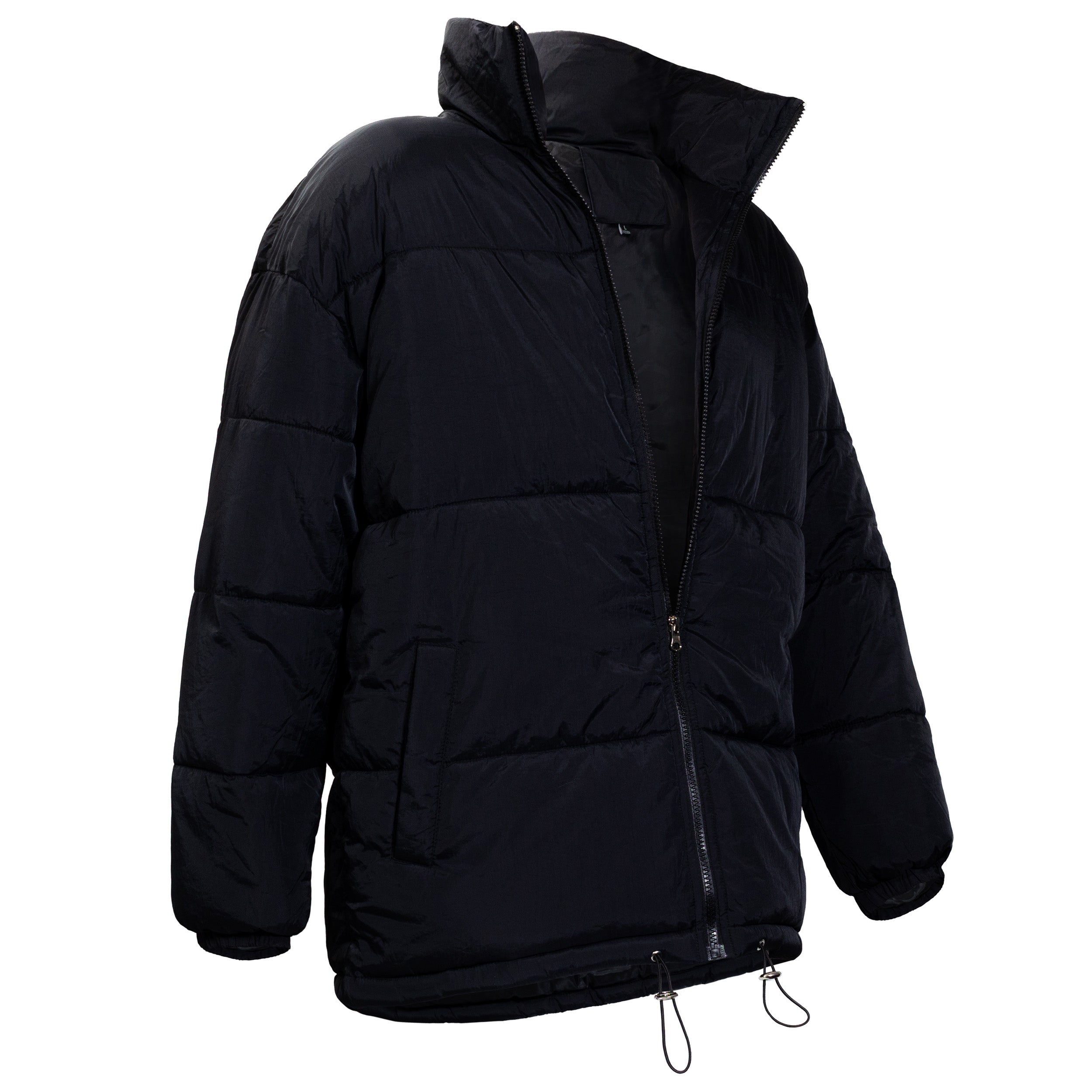 Men's Warm Winter Wholesale Coats in Black & Assorted Sizes (Large Sizes Only) - Bulk Case of 12 Winter Jackets