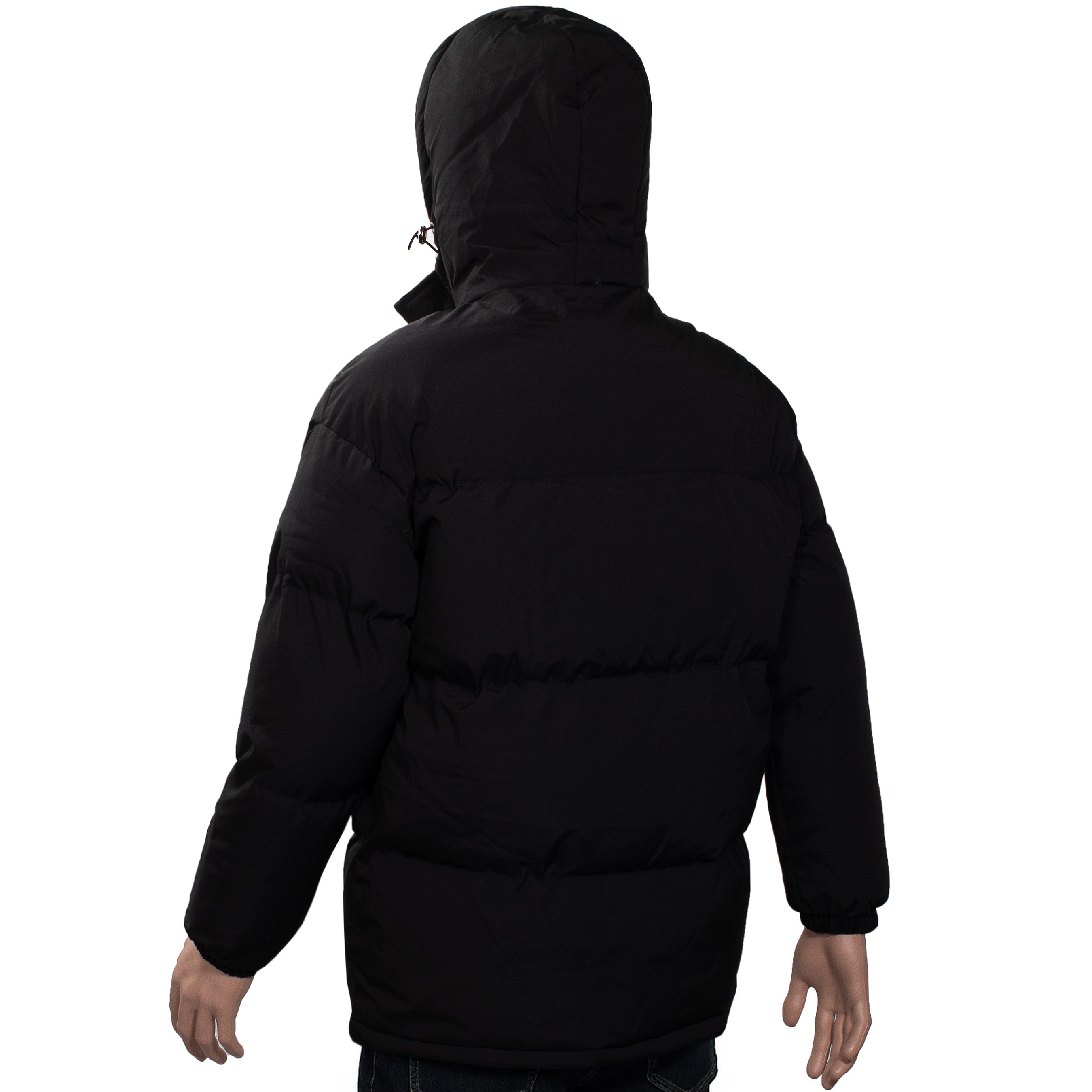 Men's Warm Winter Wholesale Coats in Black & Assorted Sizes (Large Sizes Only) - Bulk Case of 12 Winter Jackets