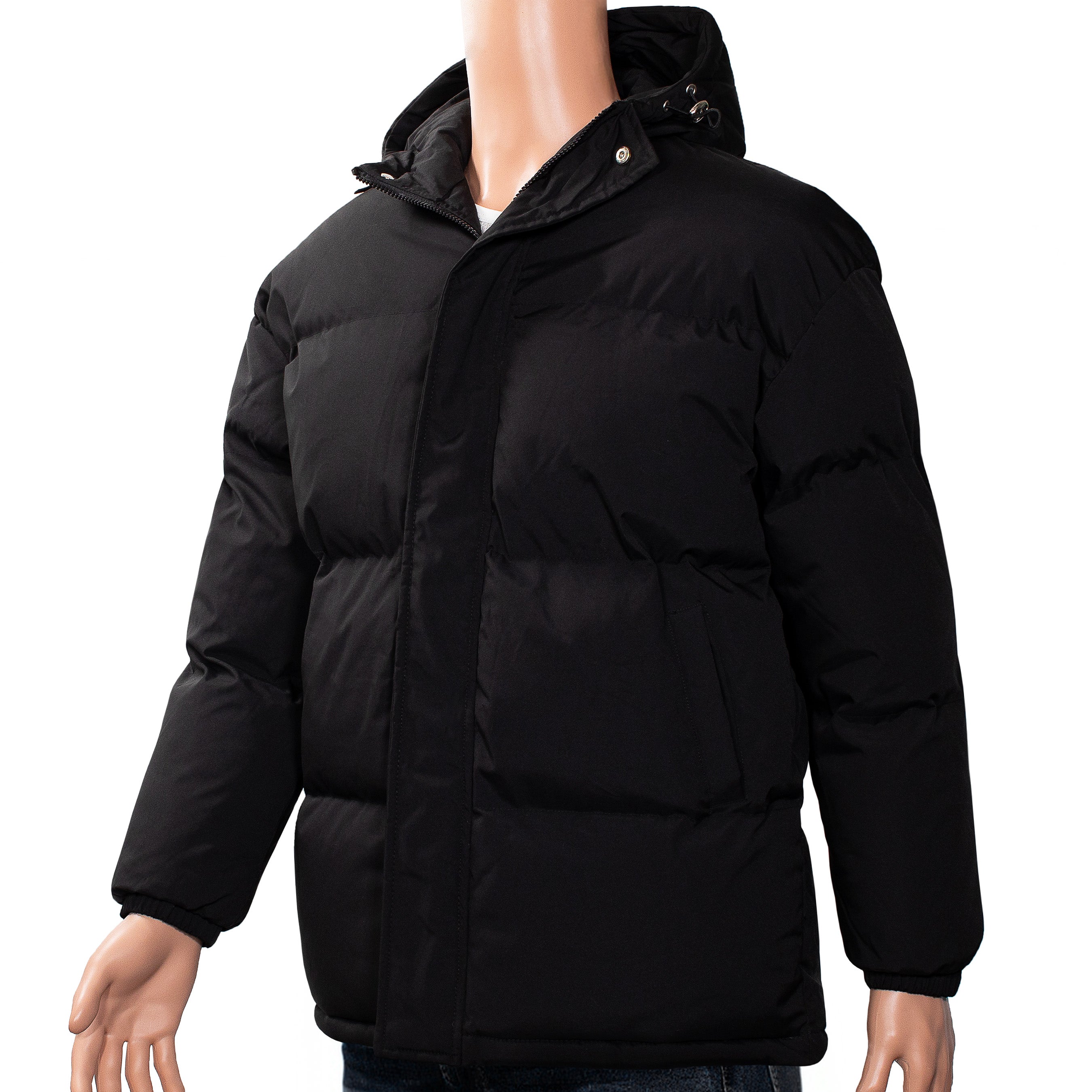 Men's Warm Winter Wholesale Coats in Black & Assorted Sizes (Large Sizes Only) - Bulk Case of 12 Winter Jackets