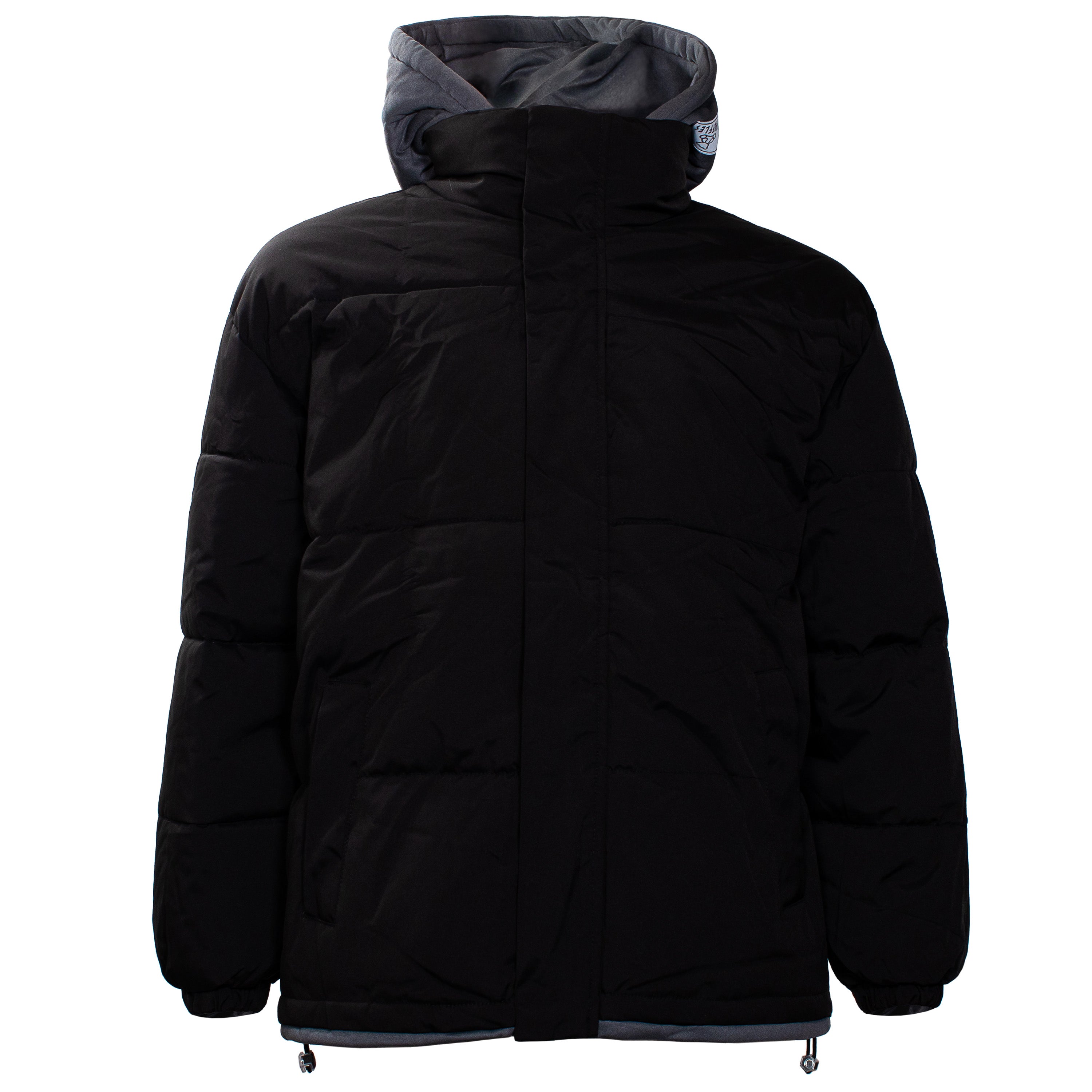 Men's Hooded Warm Winter Wholesale Coats in Black & Assorted Sizes(Large Sizes Only) - Bulk Case of 12 Winter Jackets