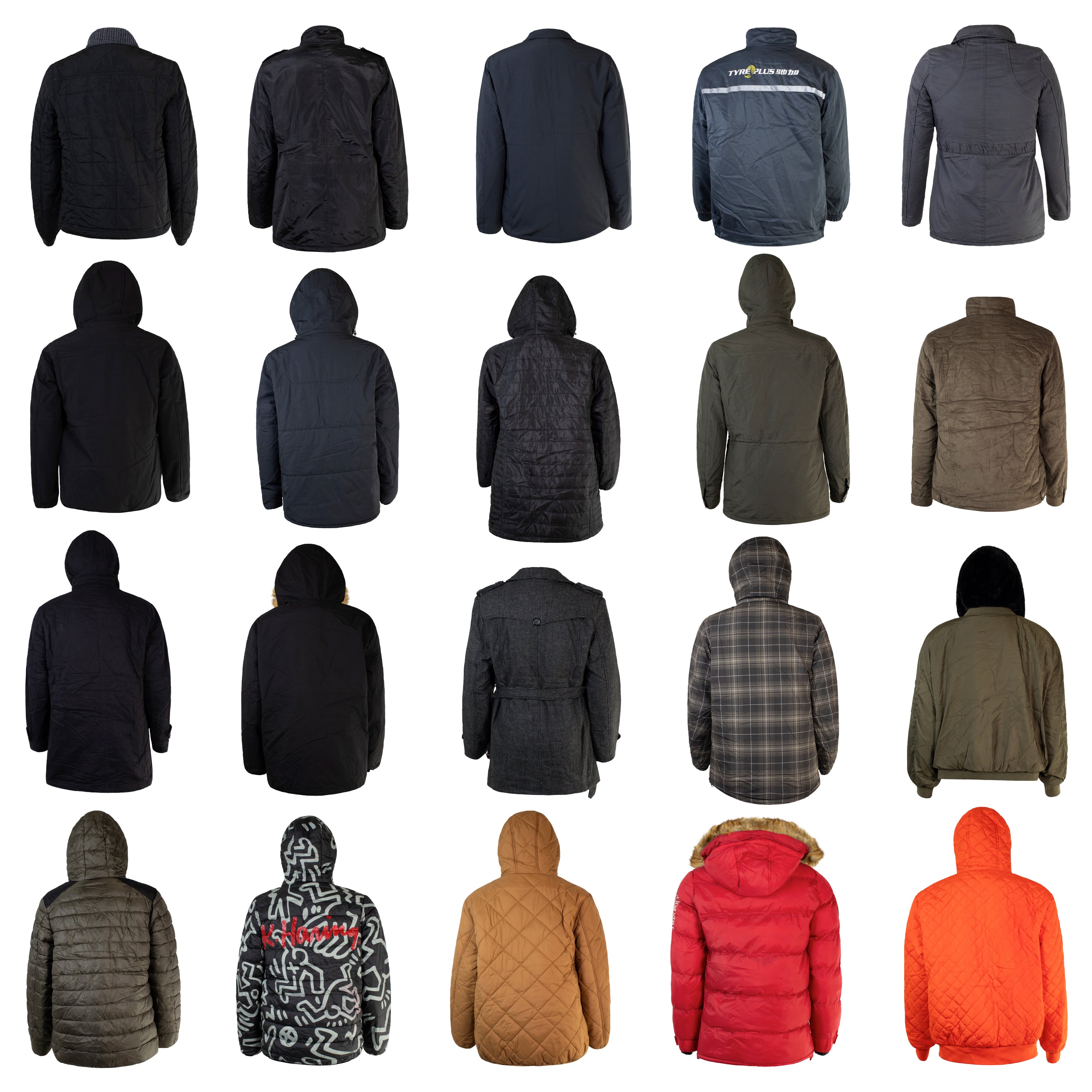 Men's Coats in Assorted Styles & Sizes - Bulk Case of 22 Jackets