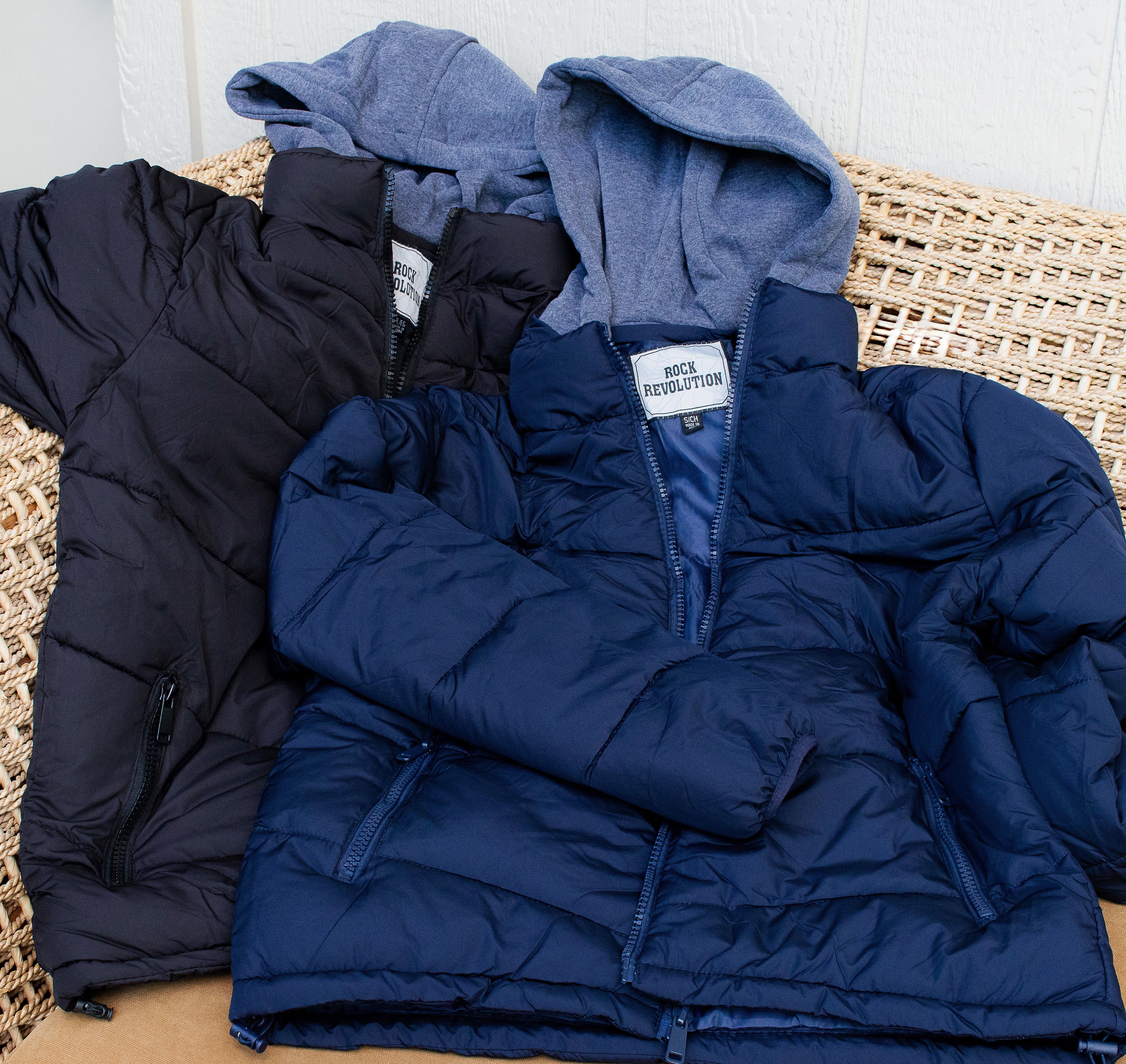 Men's Hooded Warm Winter Wholesale Coats in Assorted Colors & Sizes - Bulk Case of 12 Winter Jackets