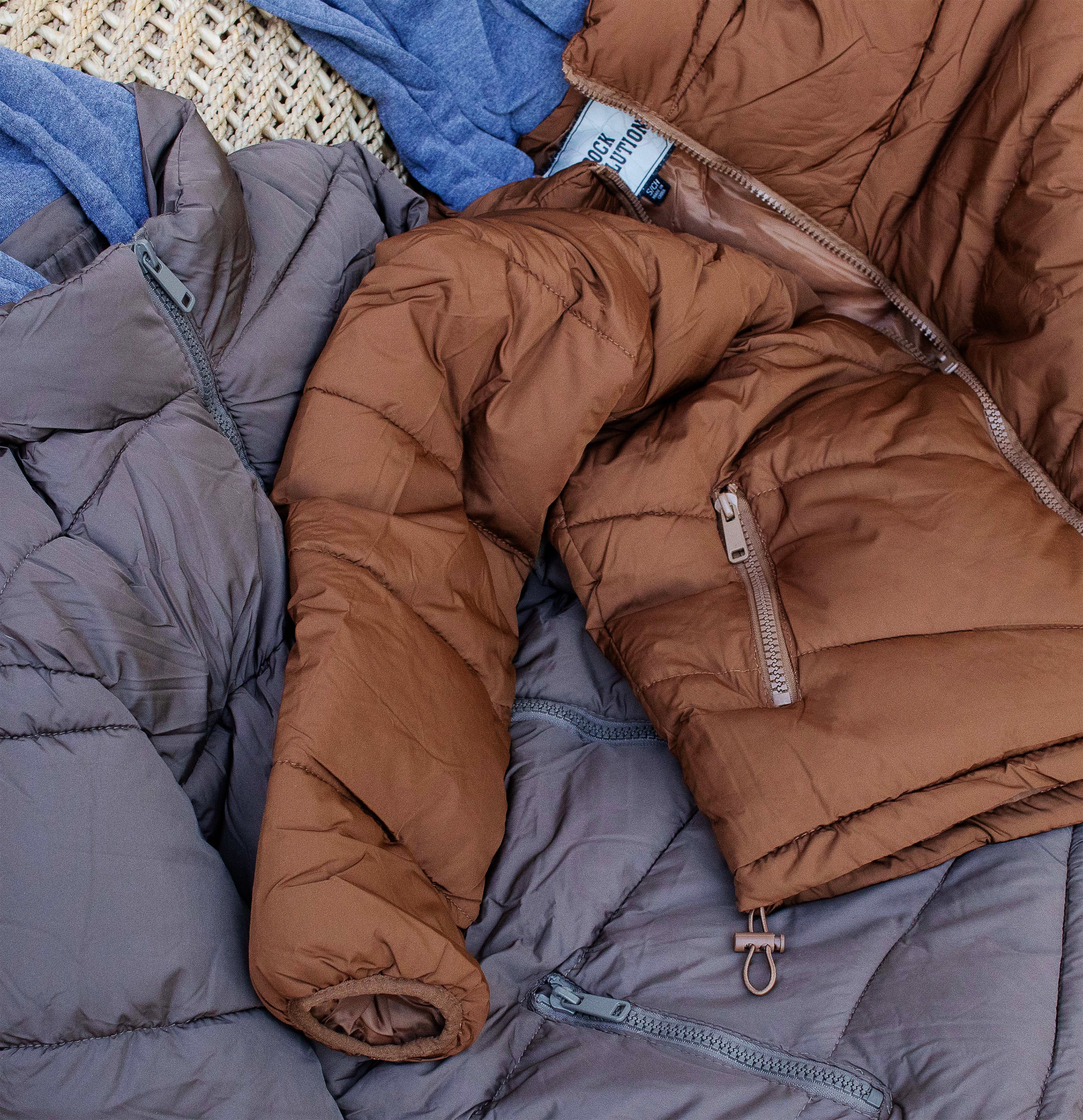 Men's Hooded Warm Winter Wholesale Coats in Assorted Colors & Sizes - Bulk Case of 12 Winter Jackets