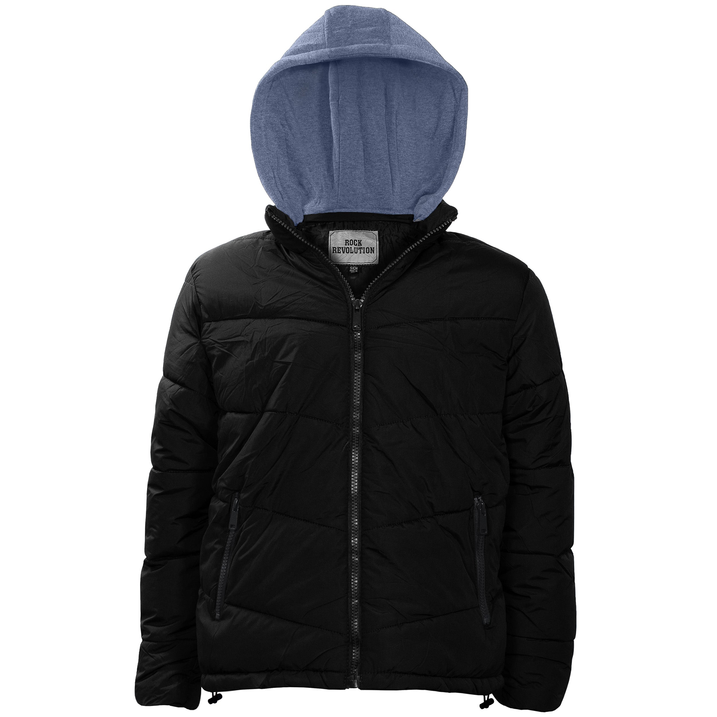 Men's Hooded Warm Winter Wholesale Coats in Assorted Colors & Sizes - Bulk Case of 12 Winter Jackets