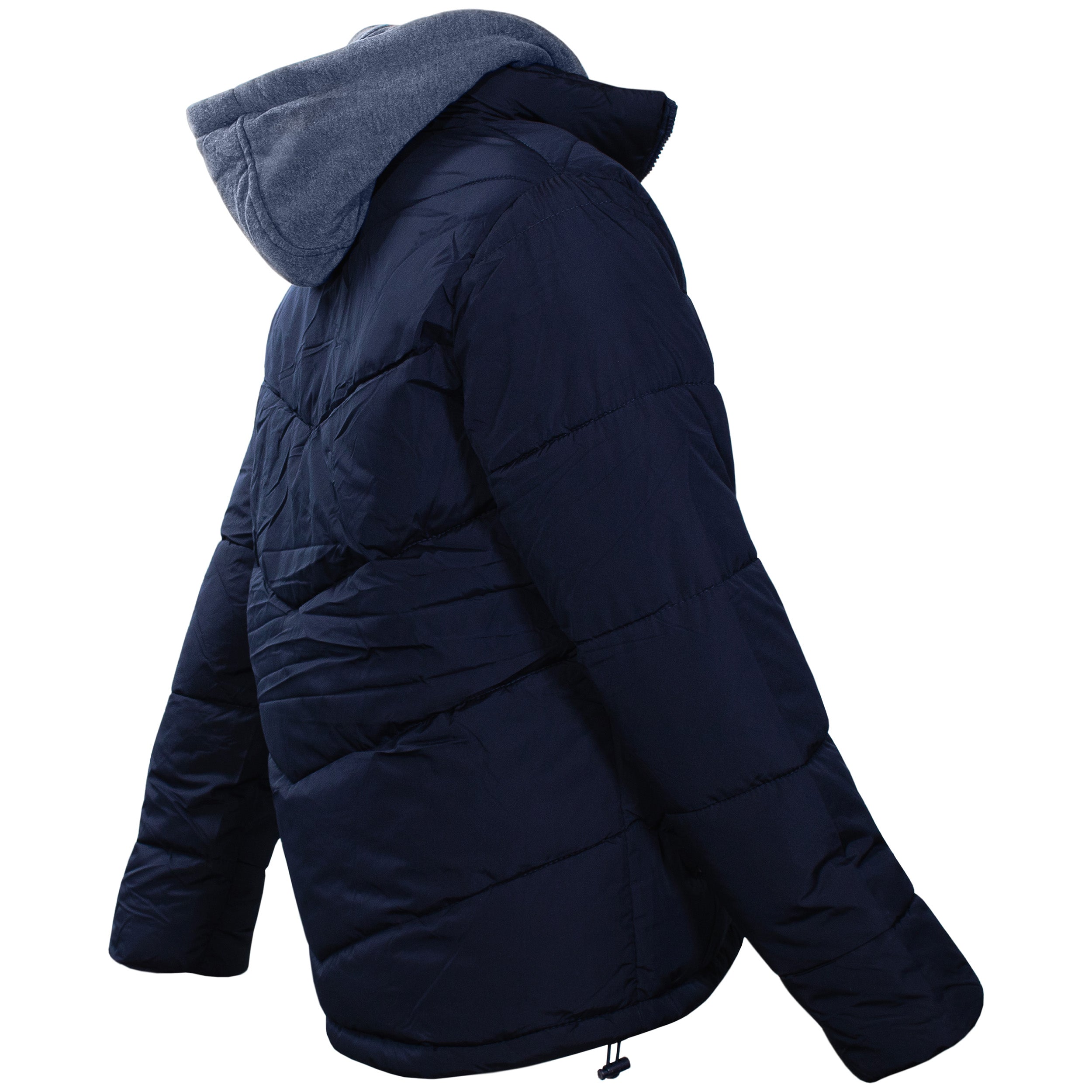 Men's Hooded Warm Winter Wholesale Coats in Assorted Colors & Sizes - Bulk Case of 12 Winter Jackets