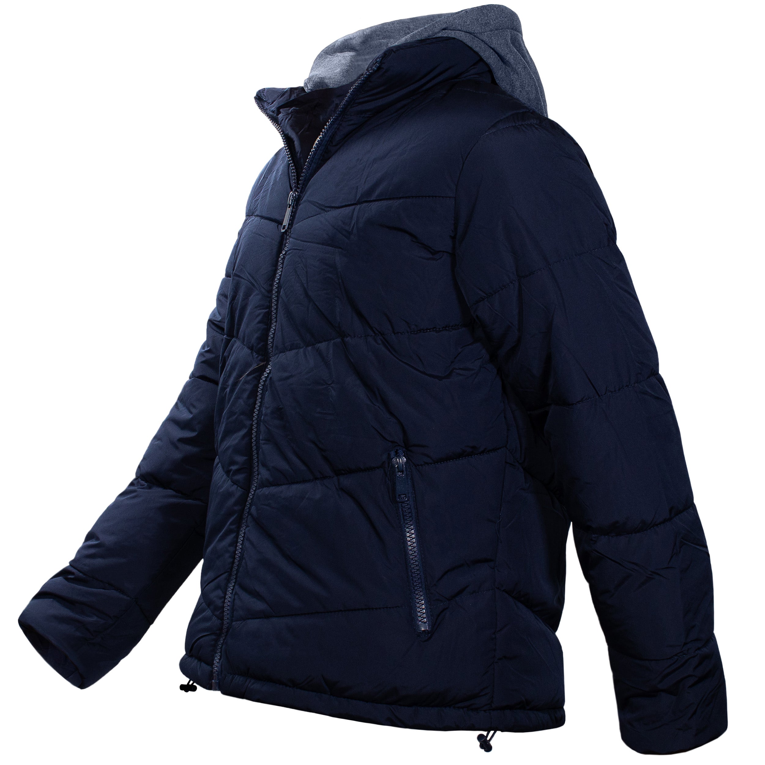 Men's Hooded Warm Winter Wholesale Coats in Assorted Colors & Sizes - Bulk Case of 12 Winter Jackets