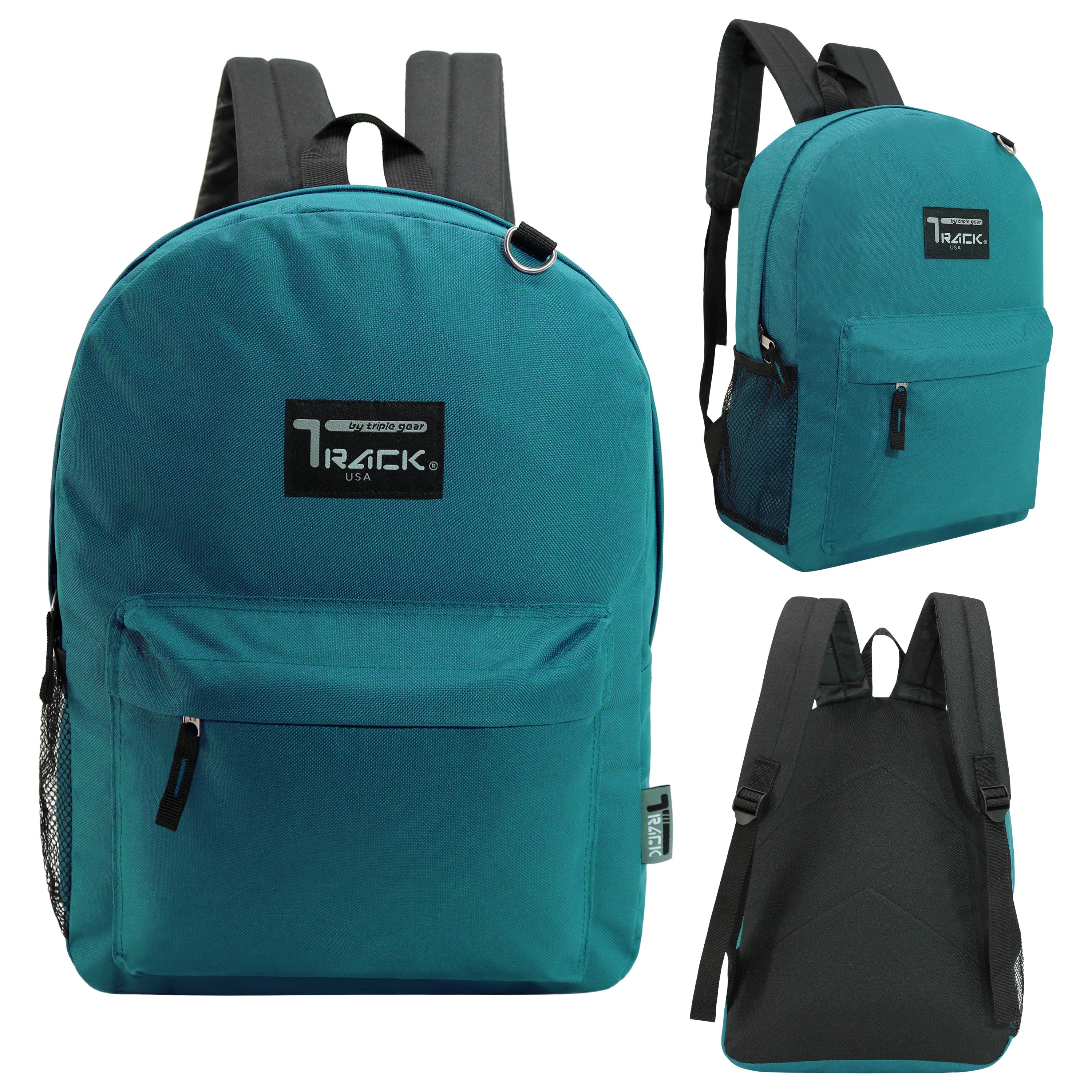 17" Bulk Classic Teal Backpack - Wholesale Case of 24 Bookbags