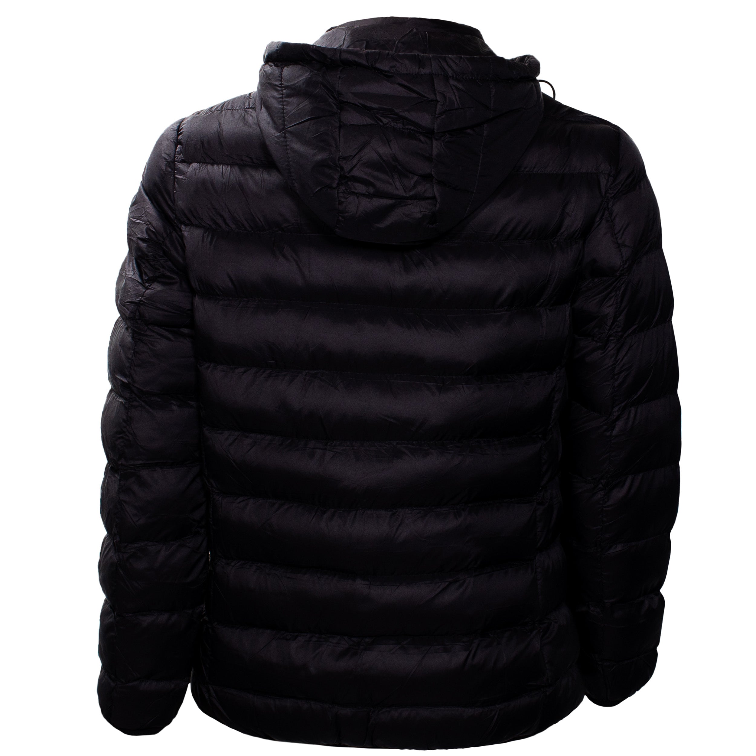 Men's Hooded Warm Winter Wholesale Coats in Black & Assorted Sizes - Bulk Case of 12 Winter Jackets