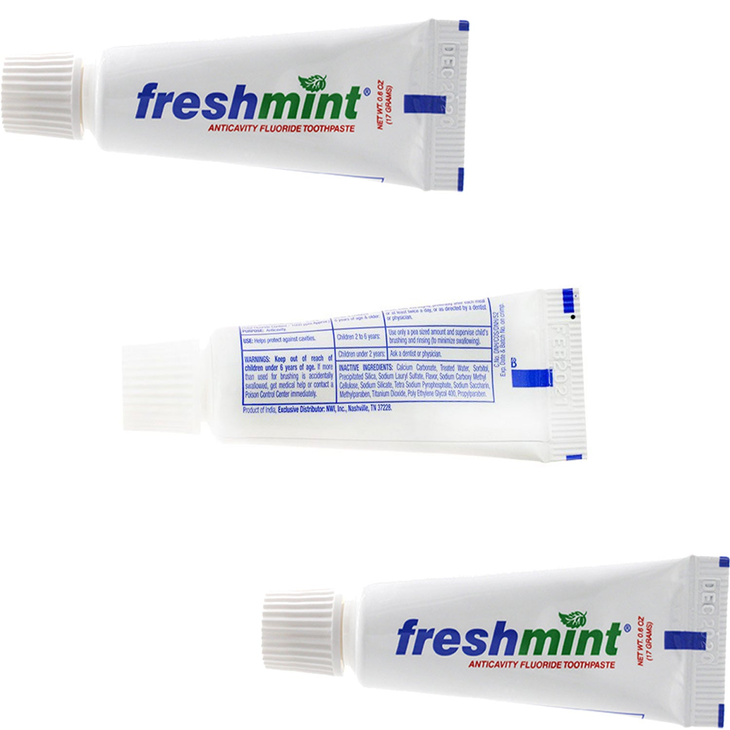 Wholesale Toothpaste | .6 Ounce Tube | Travel, Rentals, Homeless - Bulk Case of 720