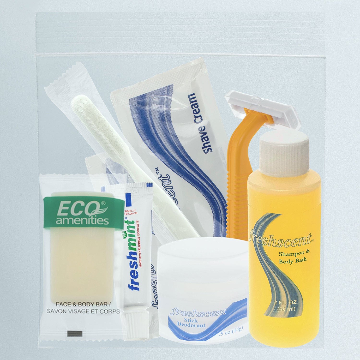 Bulk Case of 12 Backpacks and 12 Hygiene / Toiletries Kit - Wholesale Care Package - Disaster Relief Kit, Homeless, Charity