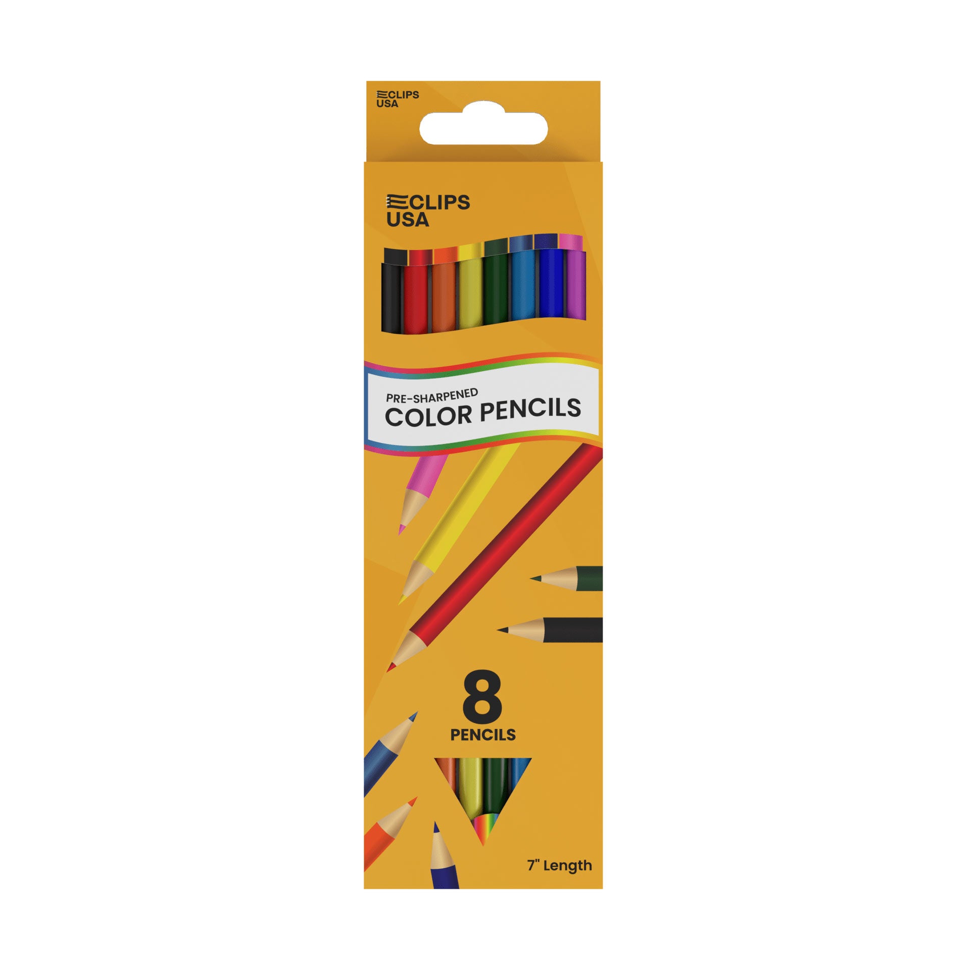 Wholesale Colored Pencils - Pre-Sharpened 8 Pack - Bulk Case of 80 Packs - 640 Total Pencils
