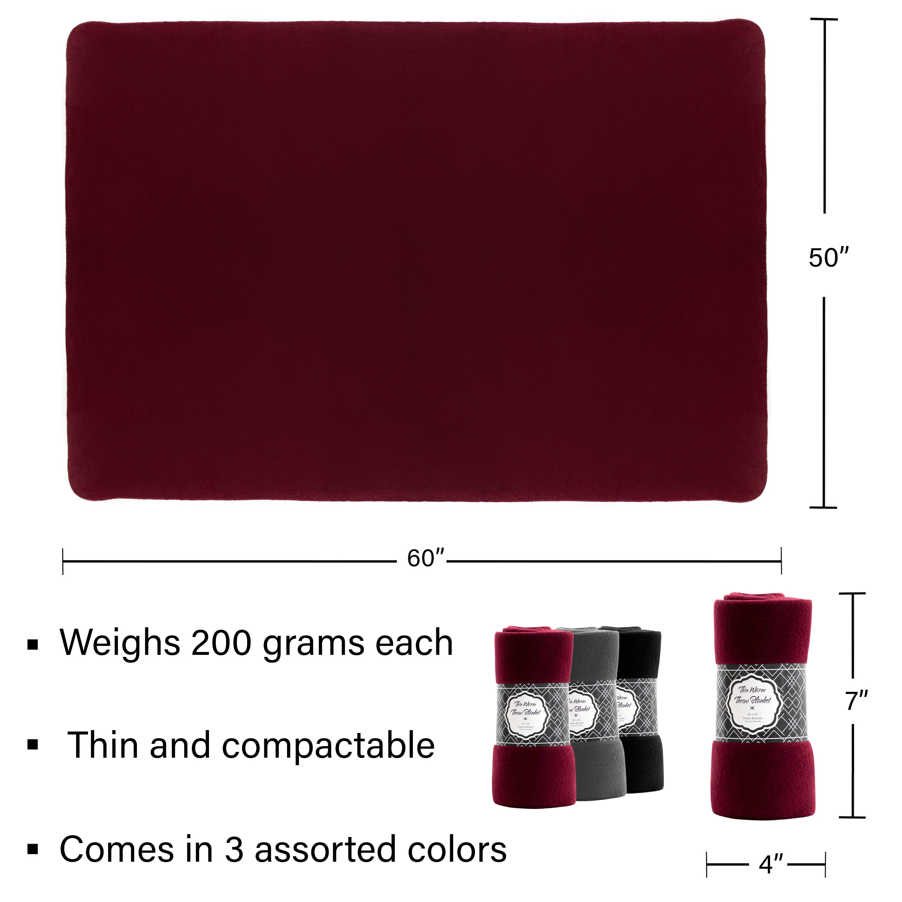 Homeless Care Package Supplies Bulk Case of 12 Winter Throw Blankets 12 Winter Sets