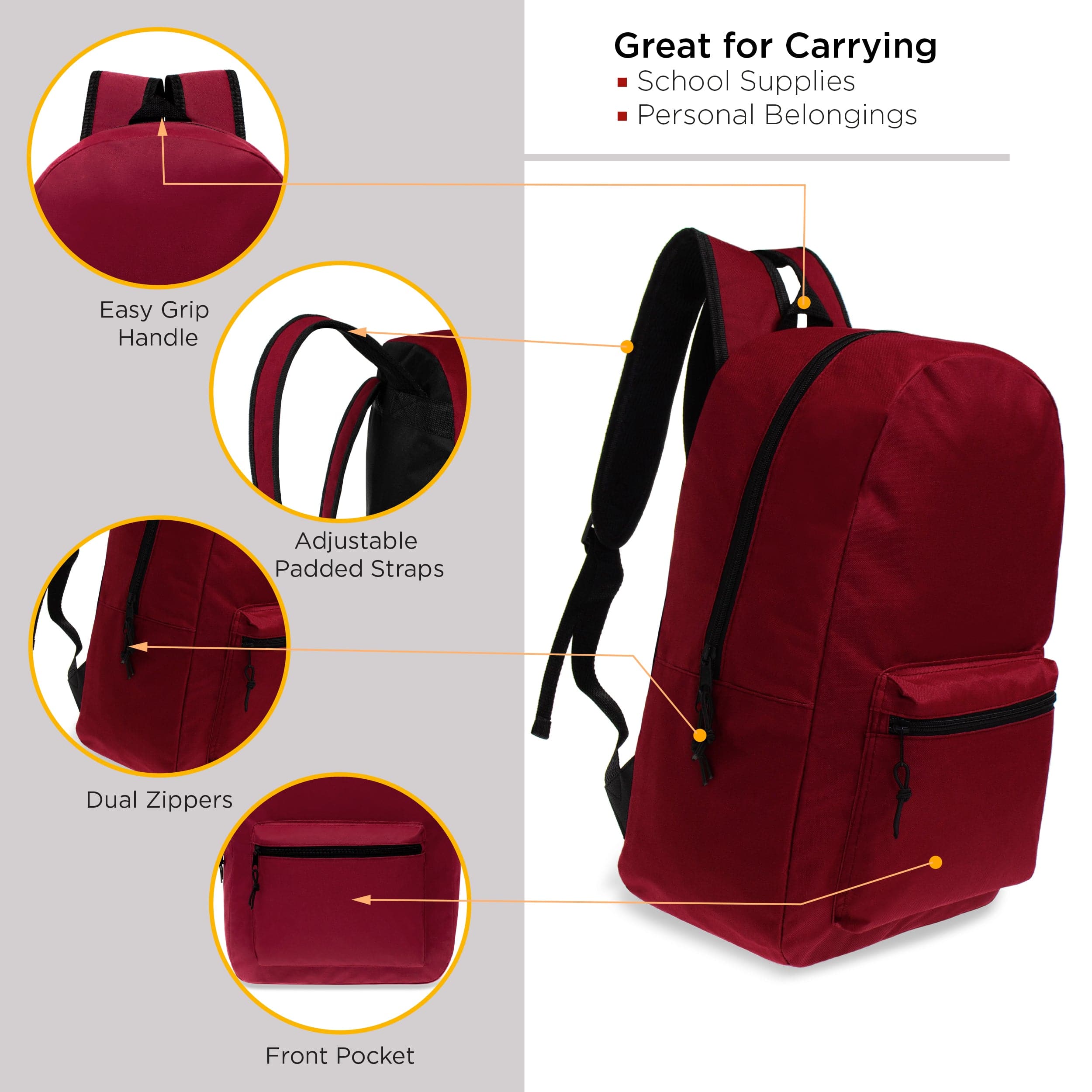 17 inch sales backpacks in bulk