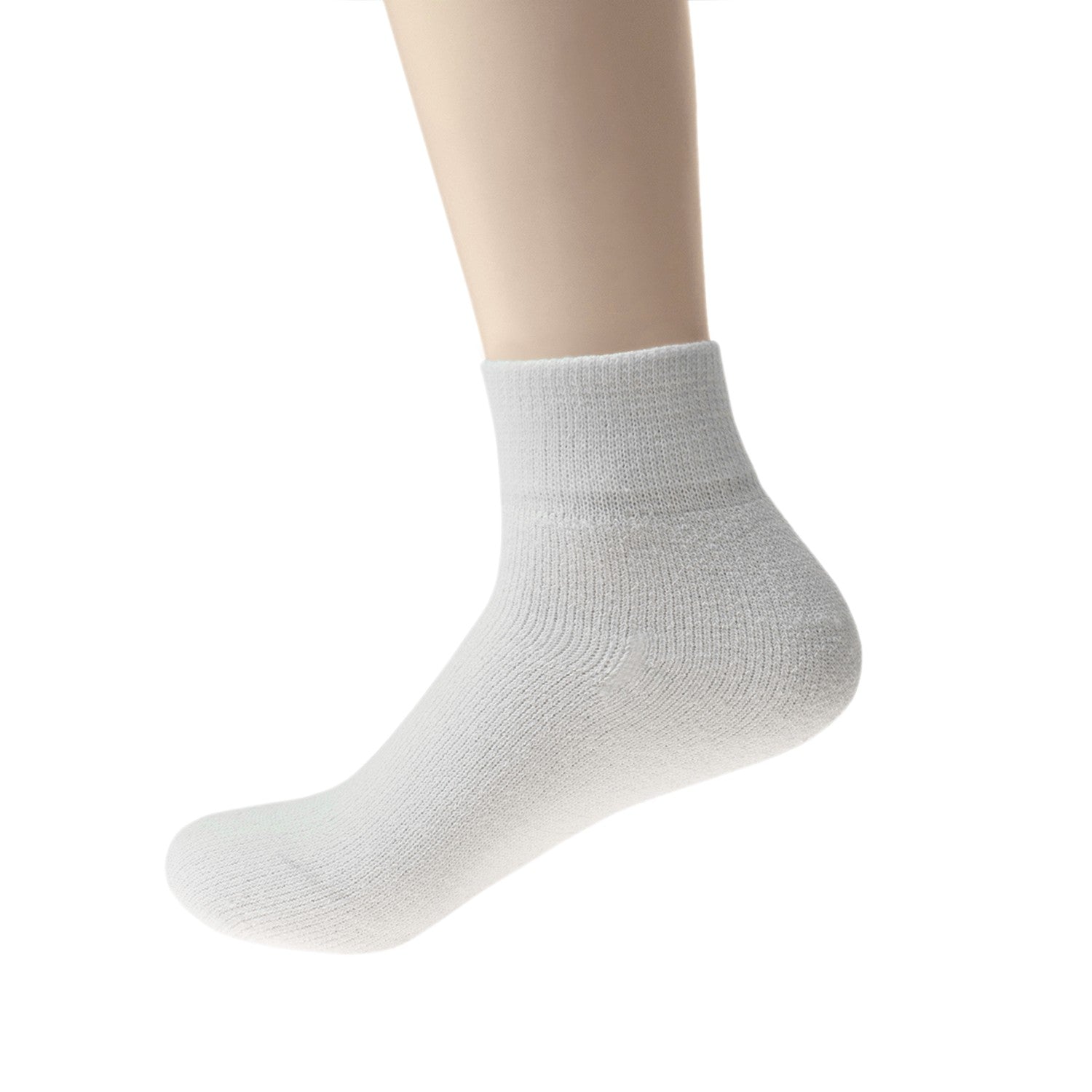 Wholesale Socks Men's Ankle Cut Athletic Size 10-13 in White - Bulk Case of  120 Pairs - SPK28413-120