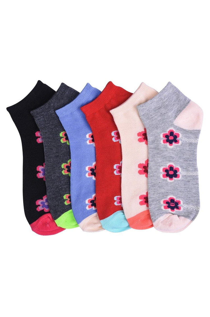 Women's No Show Wholesale Sock, Size 6-8 in 12 Randomly Assorted Styles - Bulk Case of 144 Pairs