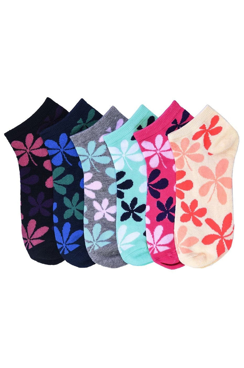 Women's No Show Wholesale Sock, Size 6-8 in 12 Randomly Assorted Styles - Bulk Case of 144 Pairs