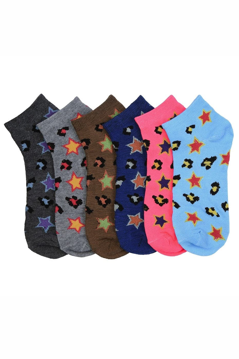 Women's No Show Wholesale Sock, Size 6-8 in 12 Randomly Assorted Styles - Bulk Case of 144 Pairs