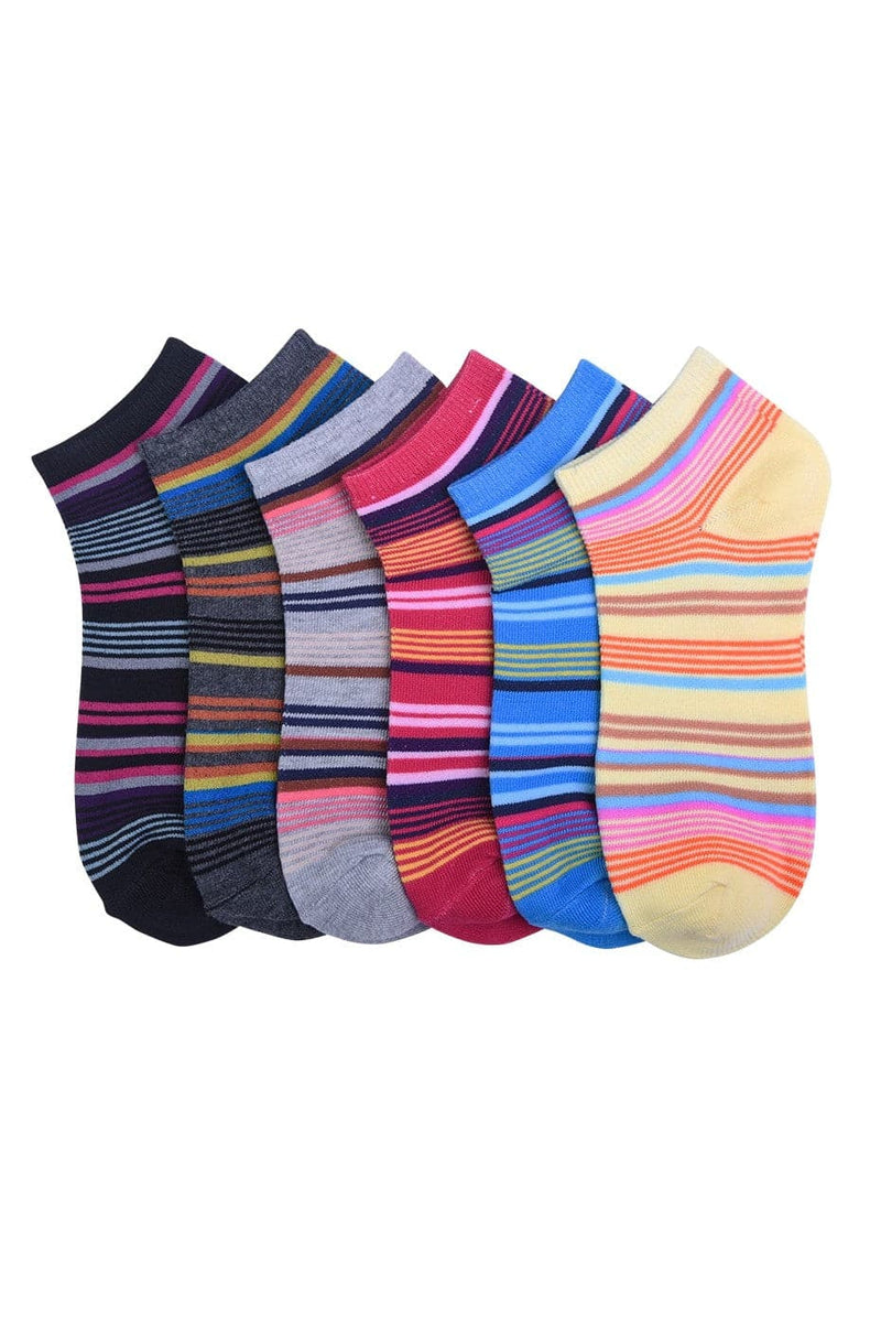 Women's No Show Wholesale Sock, Size 6-8 in 12 Randomly Assorted Styles - Bulk Case of 144 Pairs