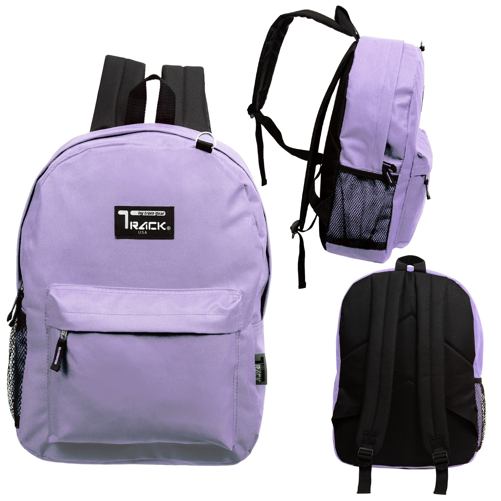 17"Classic Bulk Purple Backpacks - Wholesale Case of 24 Bookbags