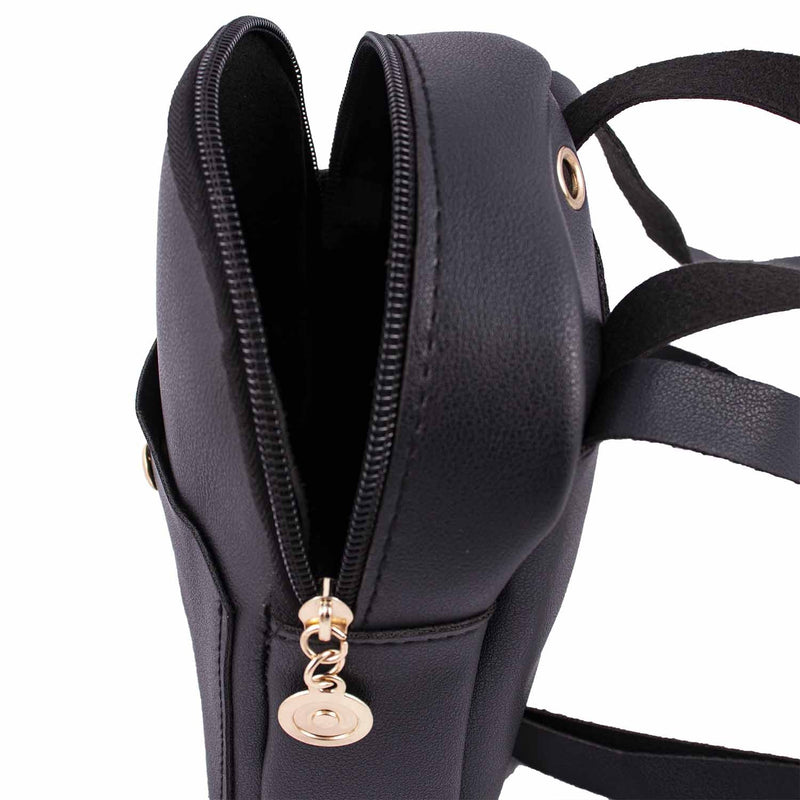 7" Mini Faux Leather Wholesale Backpack in 5 Assorted Colors - Bulk Case of 24