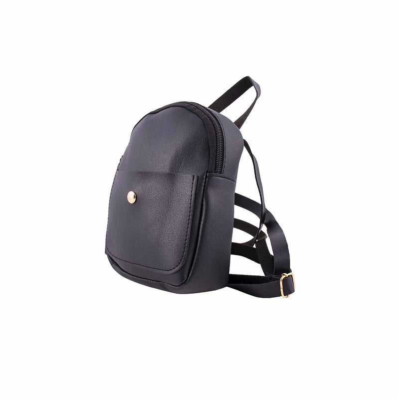 7" Mini Faux Leather Wholesale Backpack in 5 Assorted Colors - Bulk Case of 24
