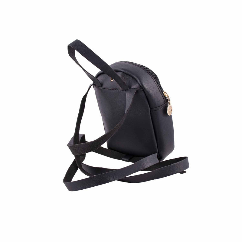 7" Mini Faux Leather Wholesale Backpack in 5 Assorted Colors - Bulk Case of 24