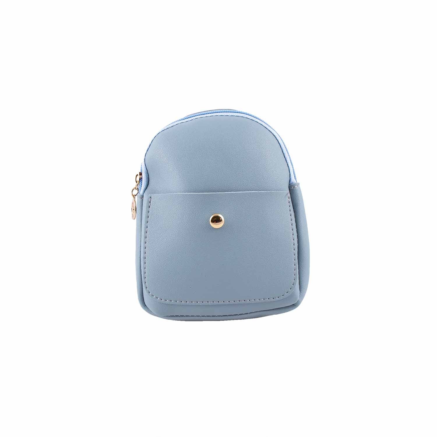 7" Mini Faux Leather Wholesale Backpack in 5 Assorted Colors - Bulk Case of 24